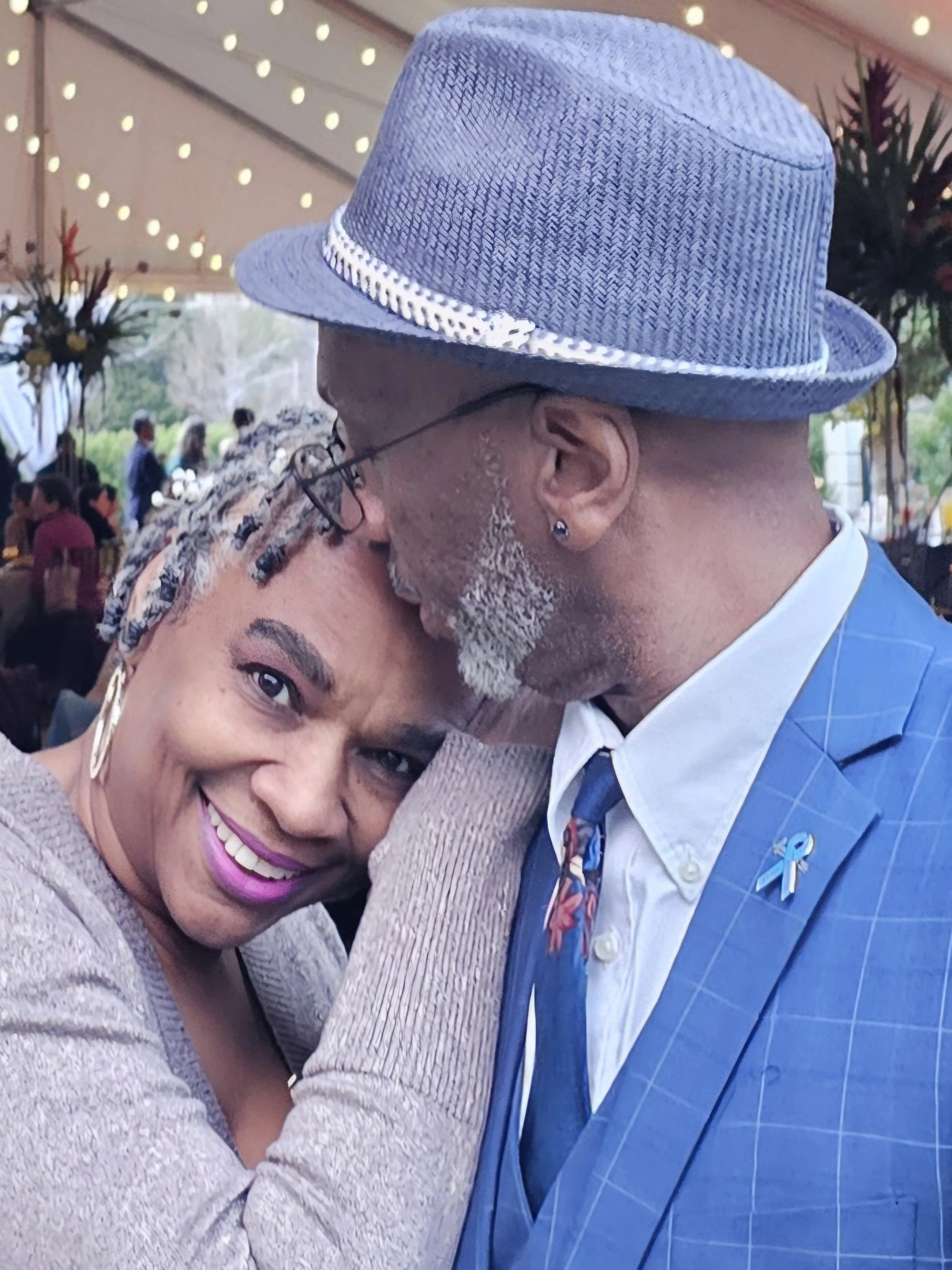 James and Carletta Youngs embrace