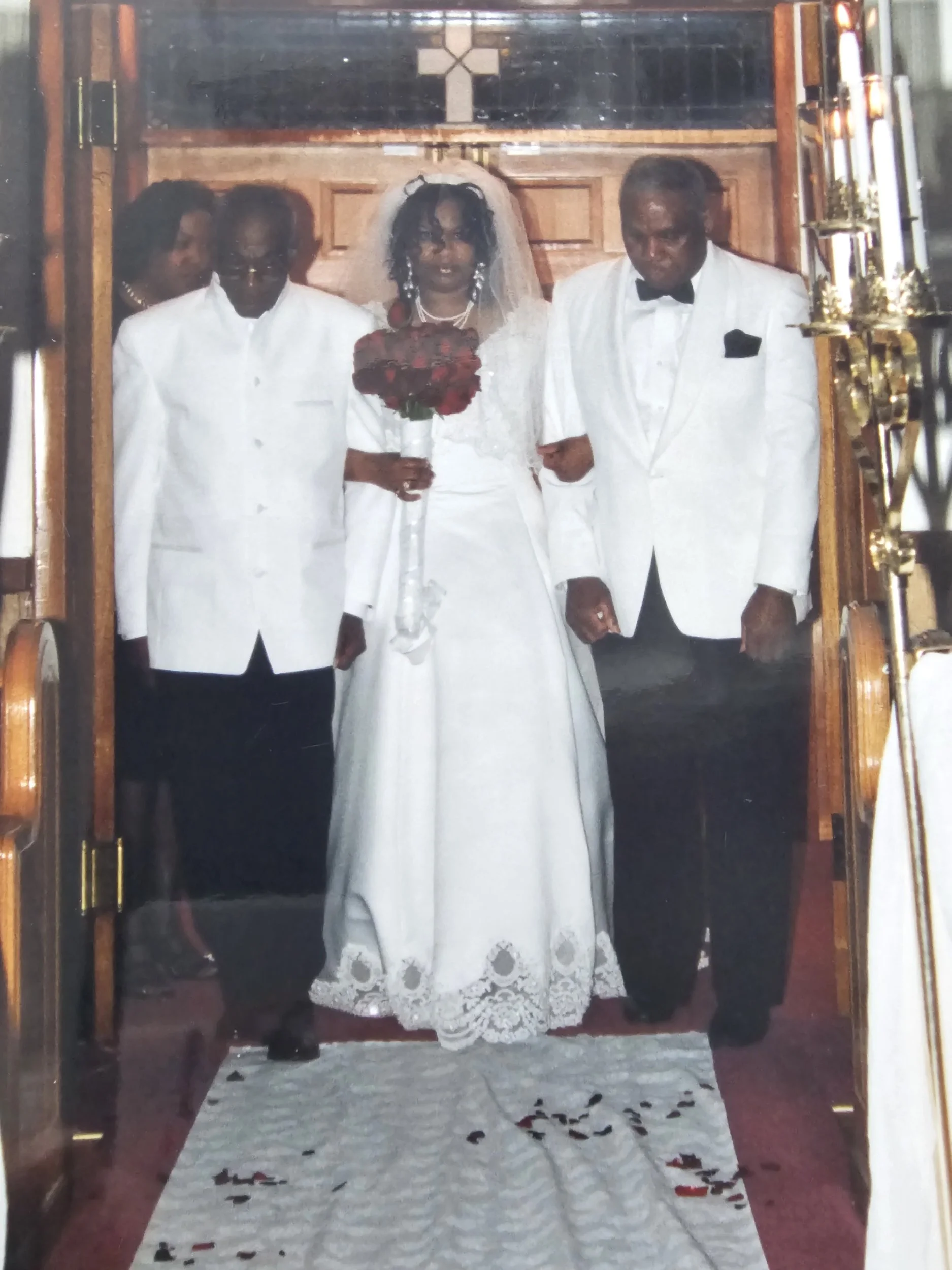 Carletta Youngs processional with dads