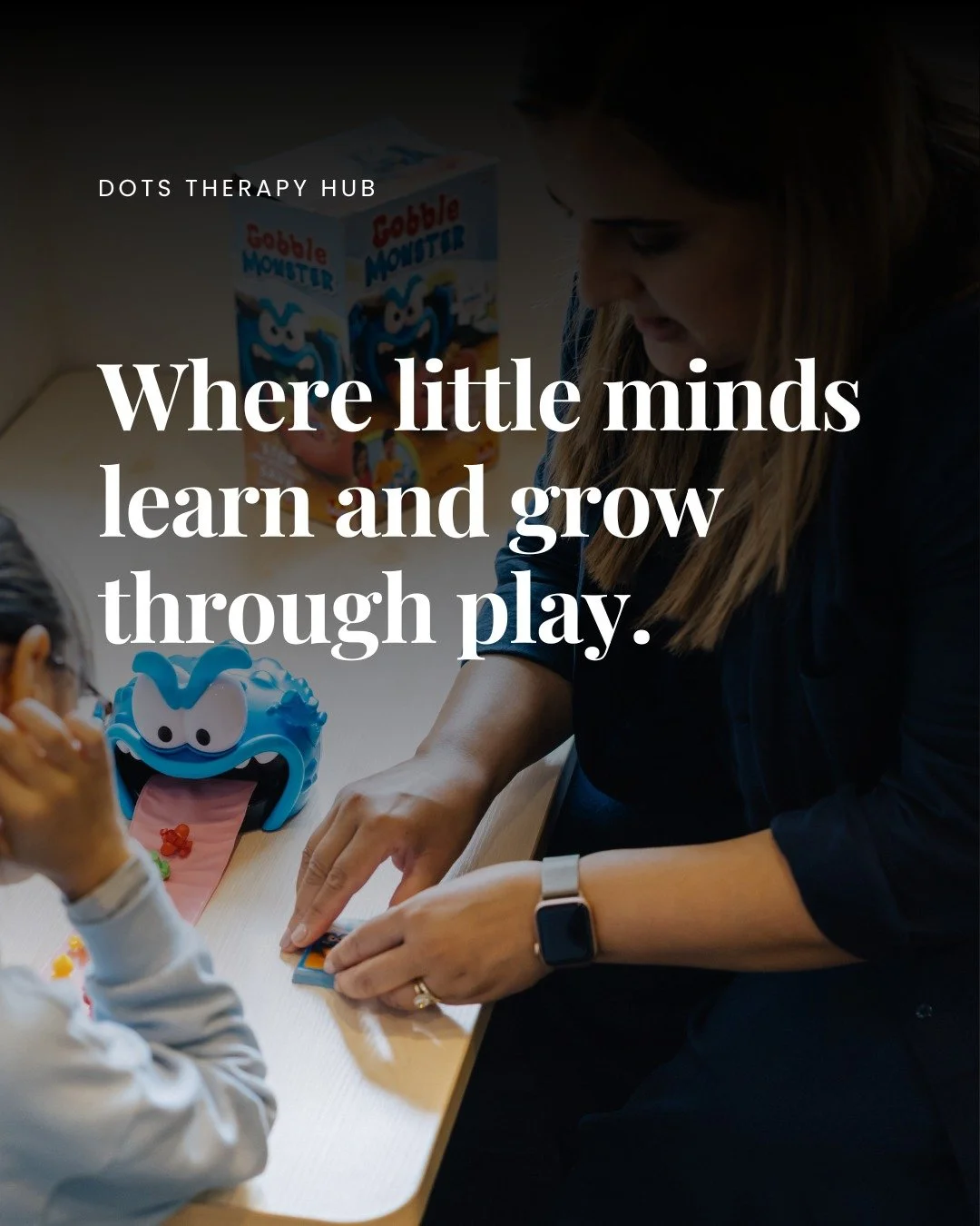At DOTS Therapy Hub, we know that children learn best when they&rsquo;re having fun. 

That&rsquo;s why our group programs are play-based, giving children a chance to explore, experiment, and practice skills in a way that feels natural and engaging t