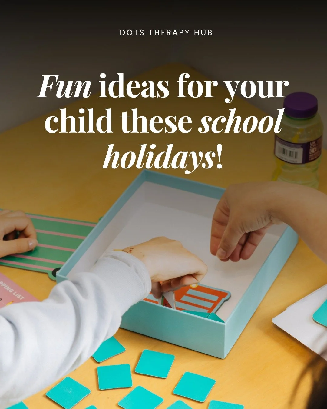 School holidays are all about relaxing, having fun, and trying new things.

From creativity to movement to social time, there&rsquo;s something for every child. 

Even with school over for the year, they can enjoy activities that encourage play, lear