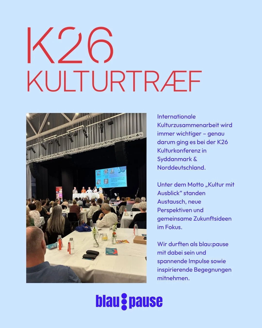 Ein kleiner R&uuml;ckblick auf das Kulturtreffen letzte Woche in Haderslev, D&auml;nemark.

Es war ein toller Tag mit vielen Impulsen rund um das Thema internationale Kulturzusammenarbeit.

Vertreten waren Projekte und Akteur*innen aus ganz Syddanmar