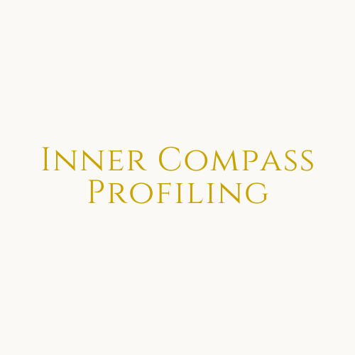 Text that reads "Inner Compass Profiling" on a beige background.