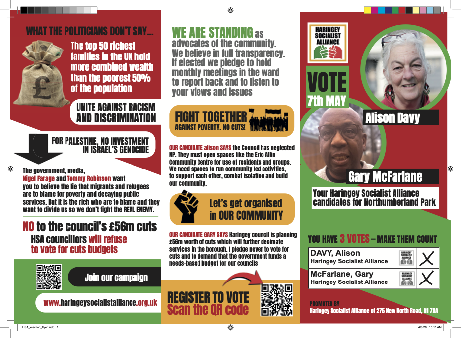 HSA Northumberland Park Ward Flyer