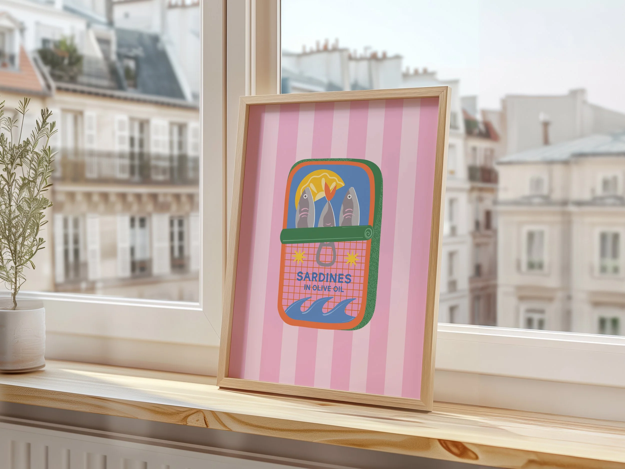 Melissa Donne Studio Sardines A4 Art Print