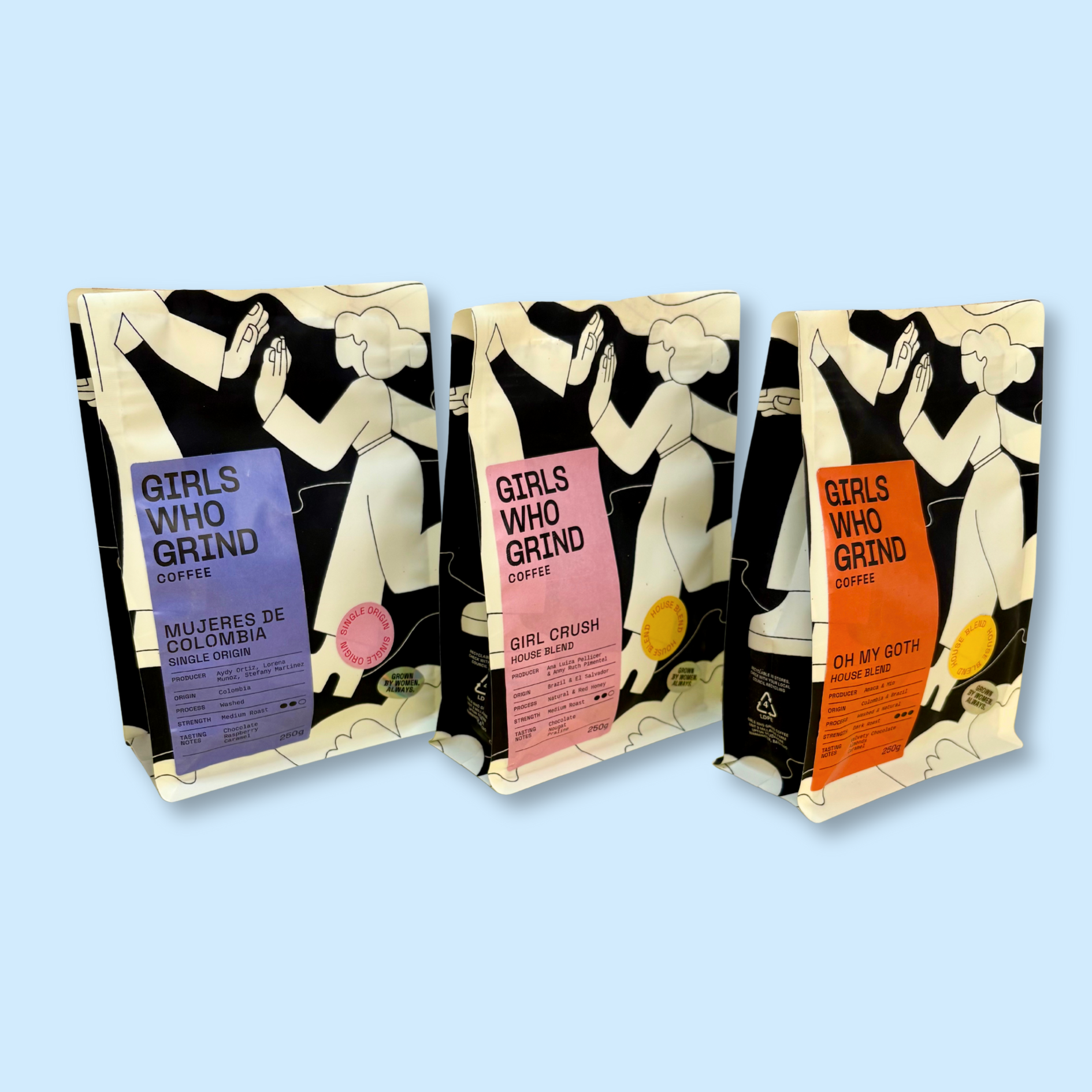 Girls Who Grind Coffee Selection