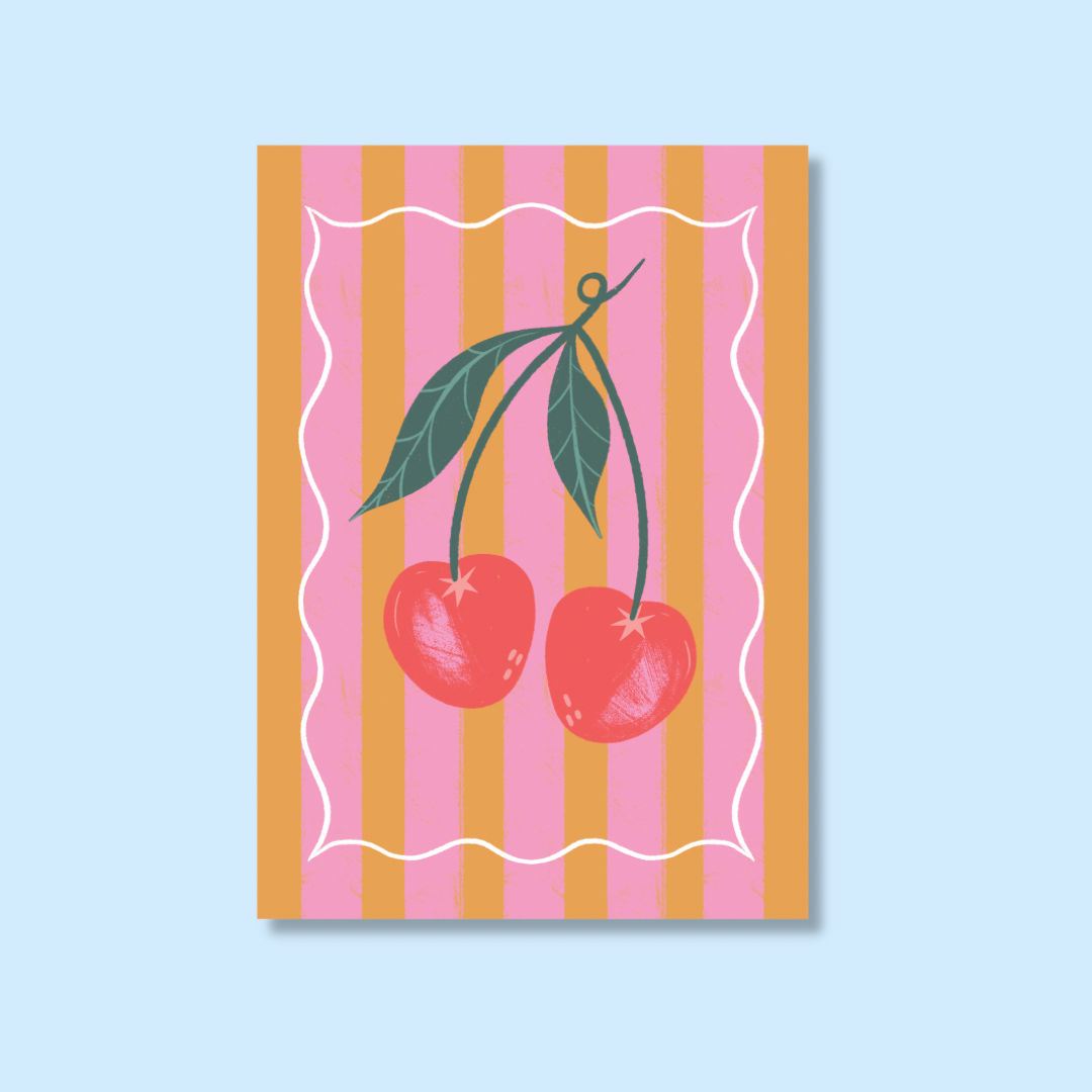Melissa Donne Studio Sweet Cherries A5 Art Print