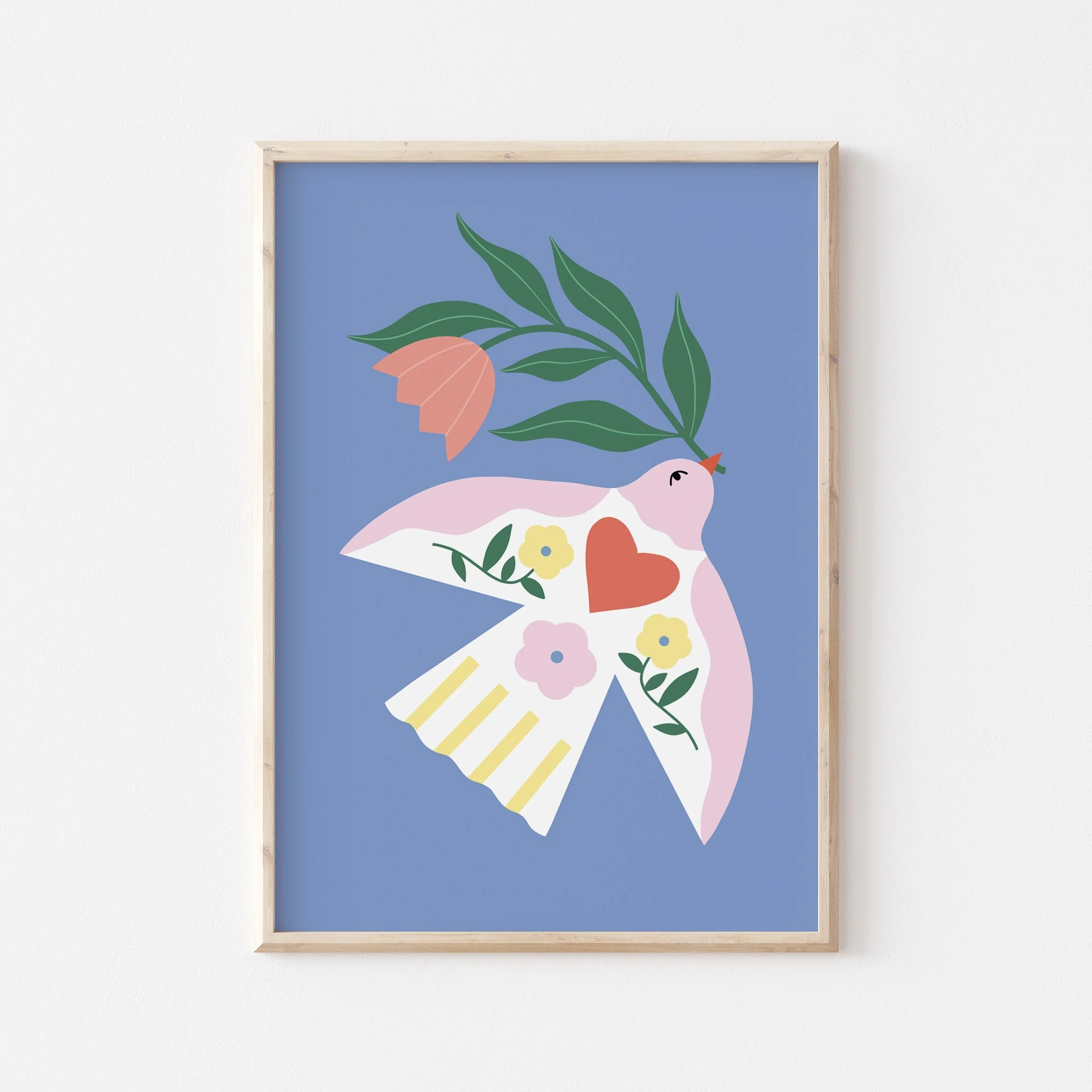 Floral Bird A5 Art Print