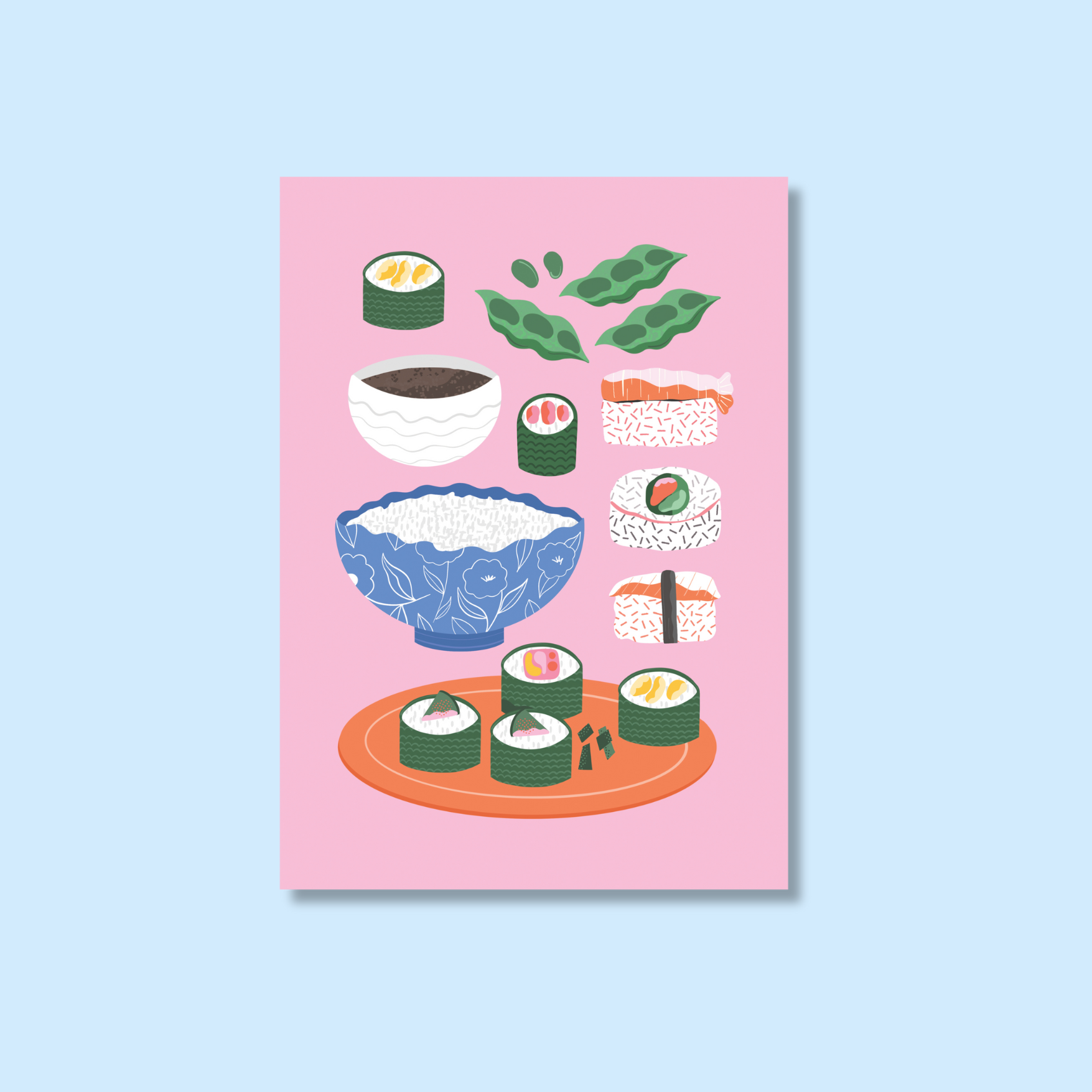 Melissa Donne Studio Sushi Time A5 Art Print