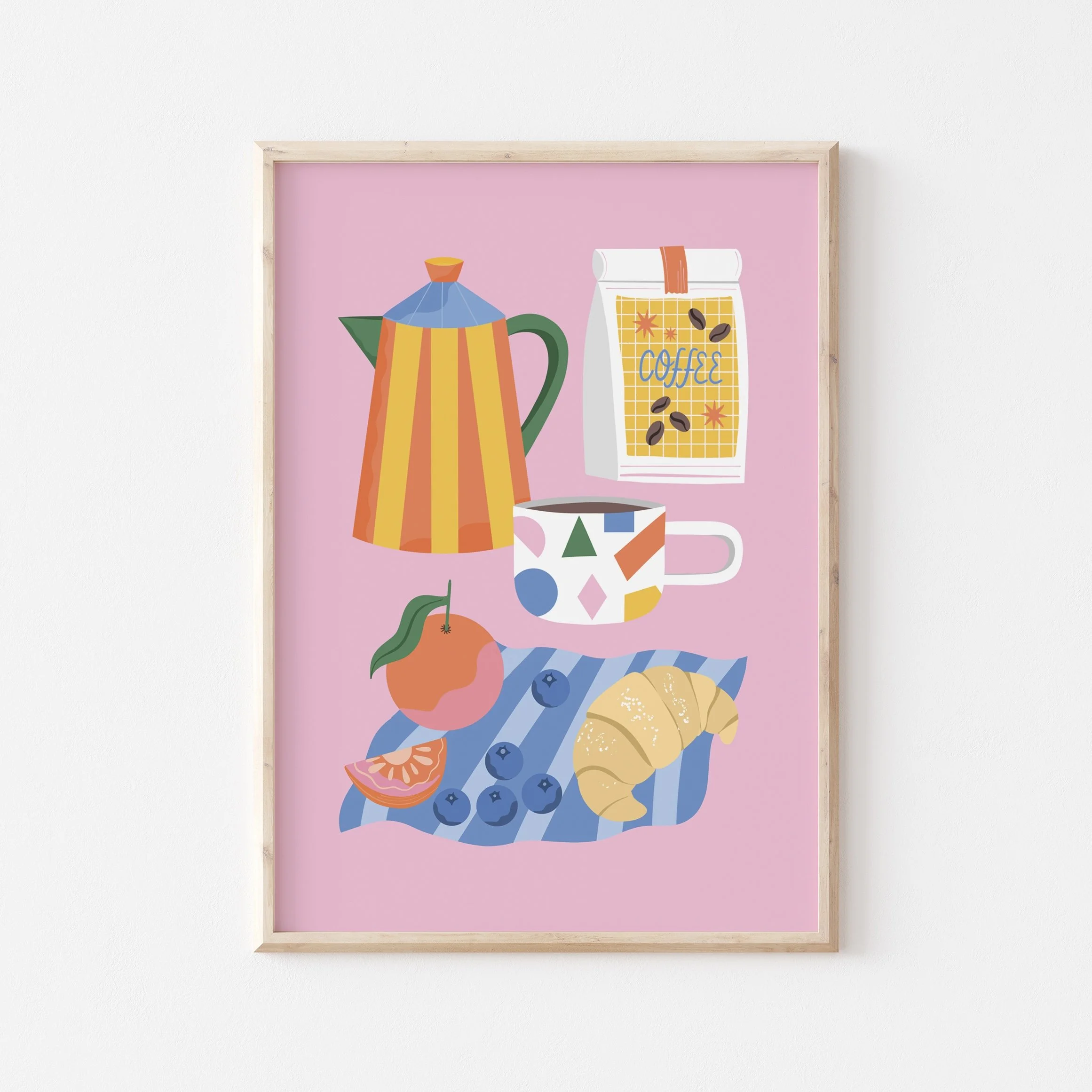 Breakfast Spread A5 Art Print