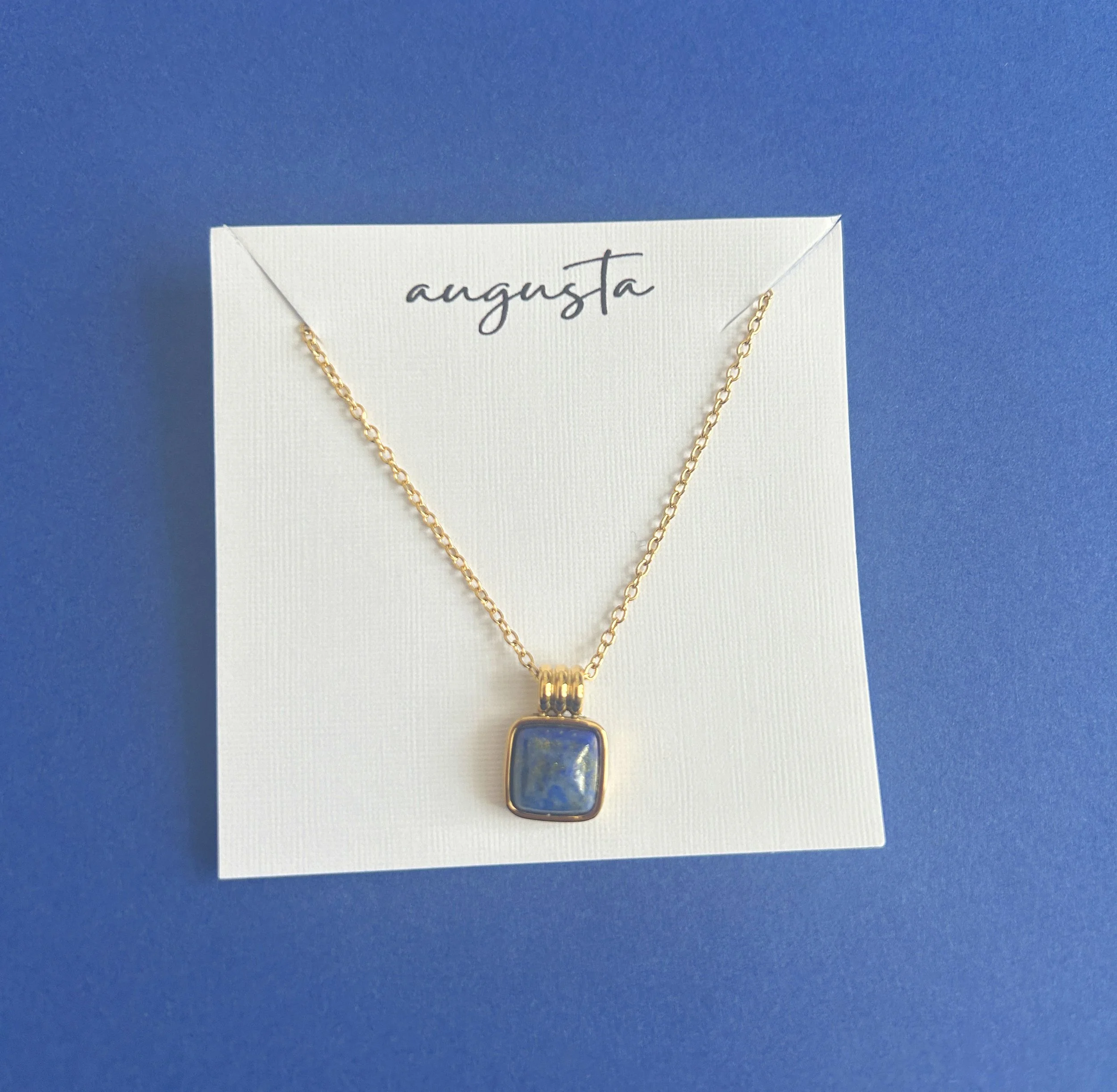 Augusta Jewellery Dainty Lapis Lazuli Necklace