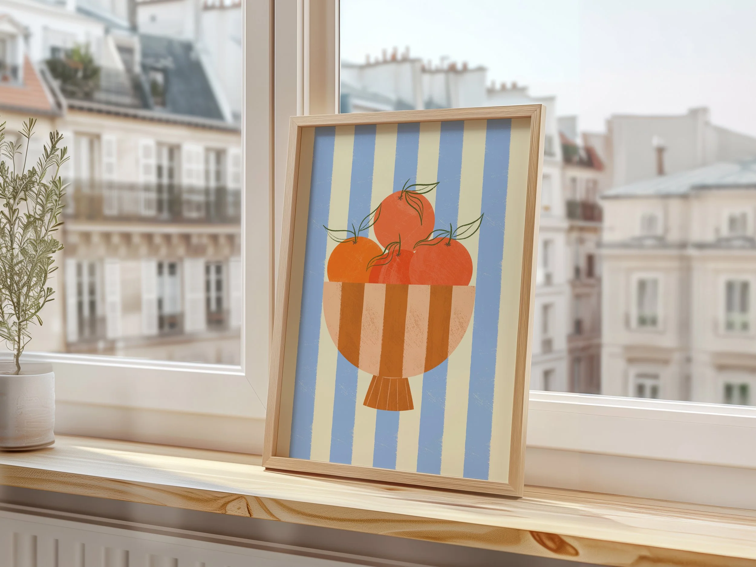 Melissa Donne Studio Les Oranges A4 Art Print display