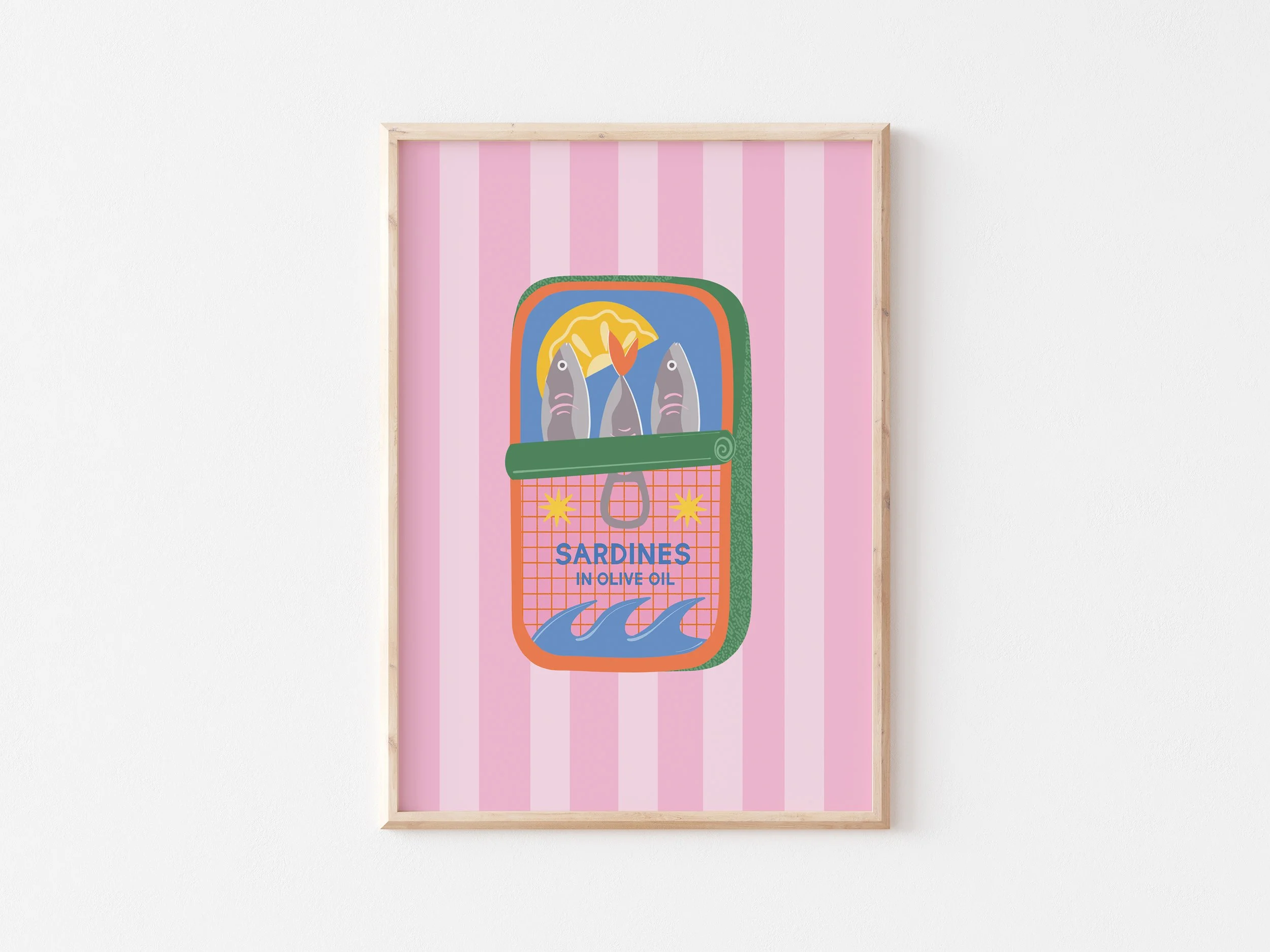 Sardines A4 Art Print
