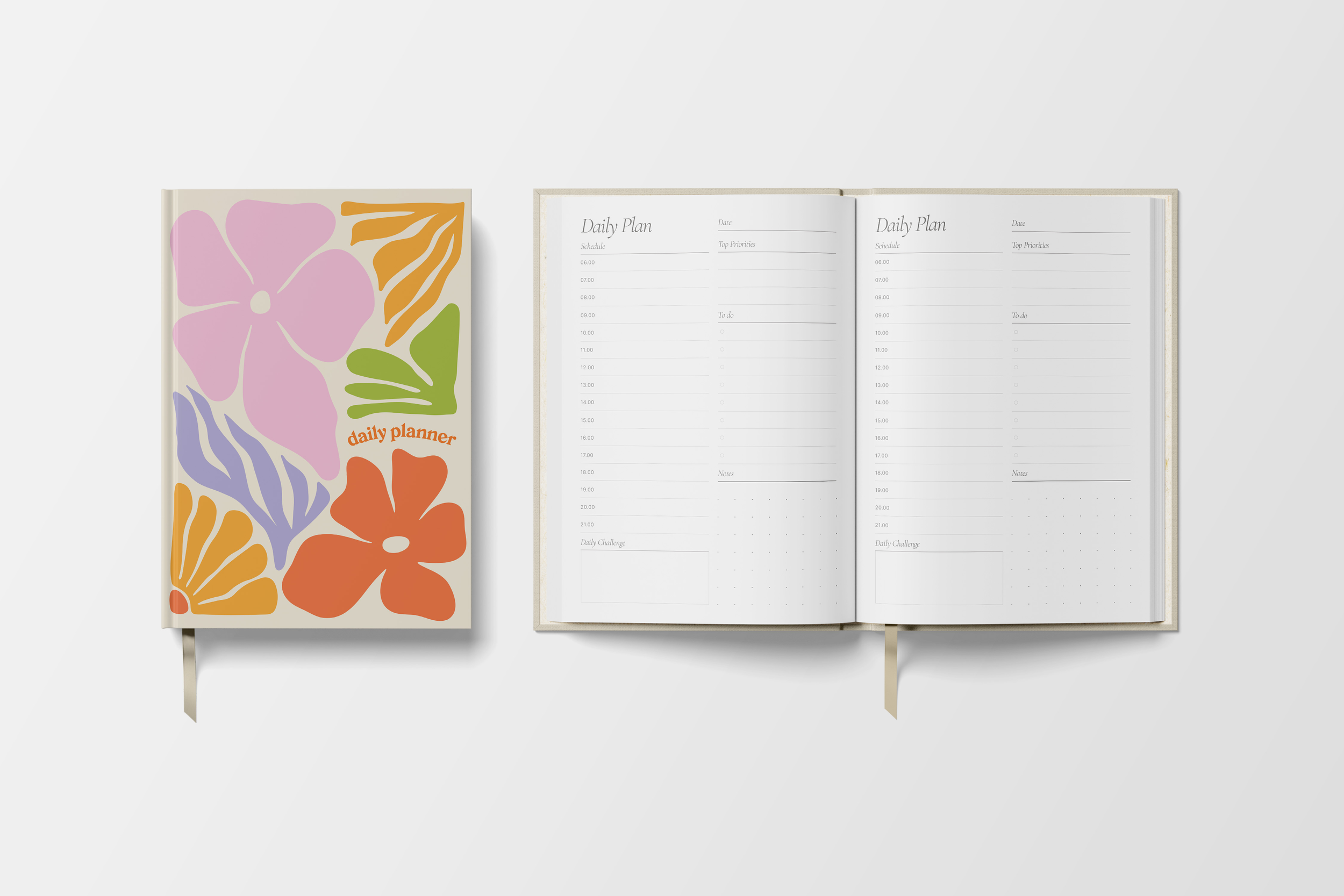 Yop & Tom Botanical Daily Planner inside view