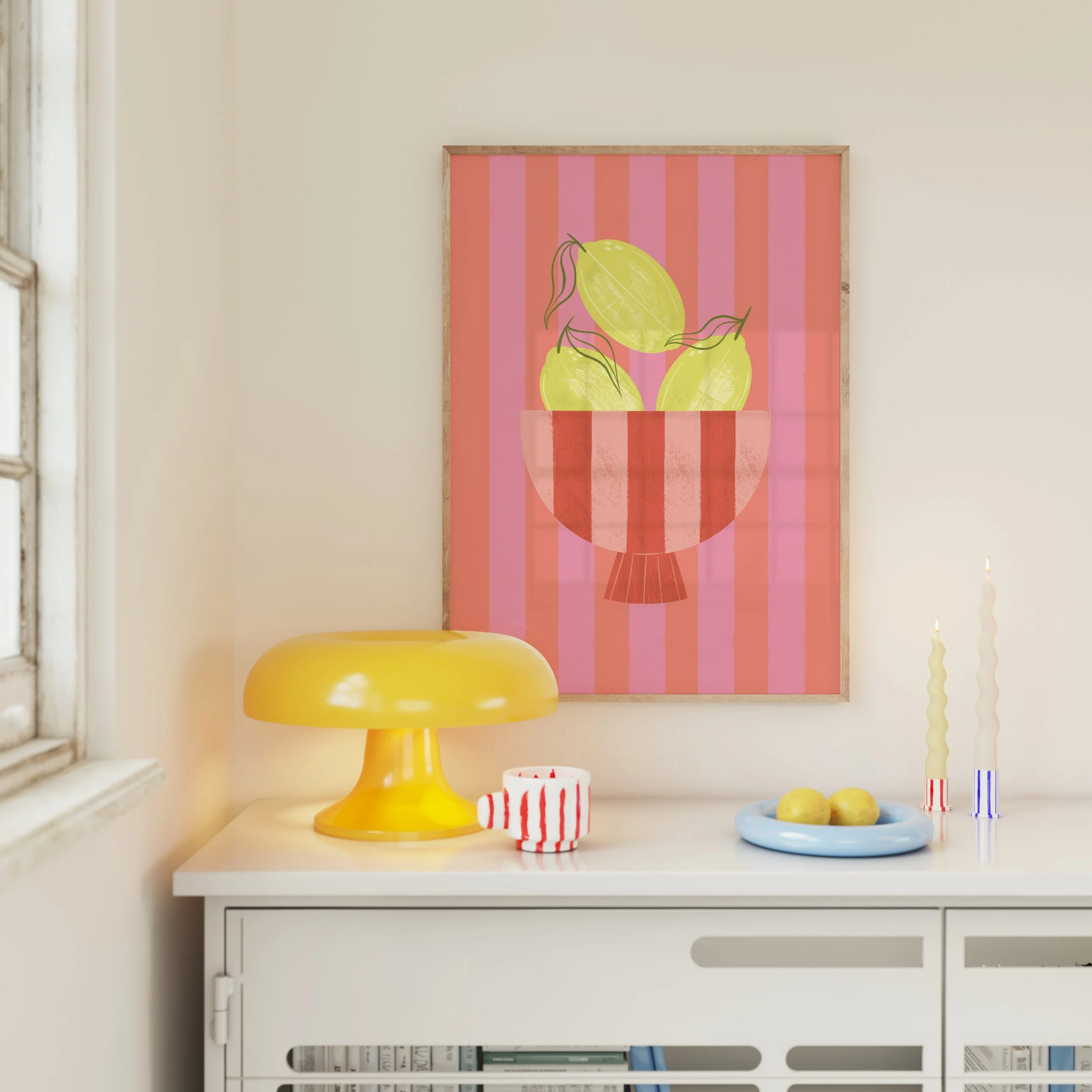 Melissa Donne Studio Les Citrons Art Print display