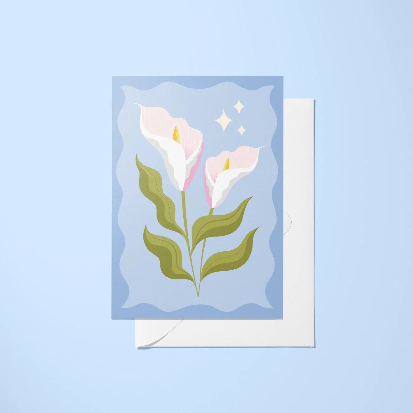 Abstract Floral A6 Greetings Card