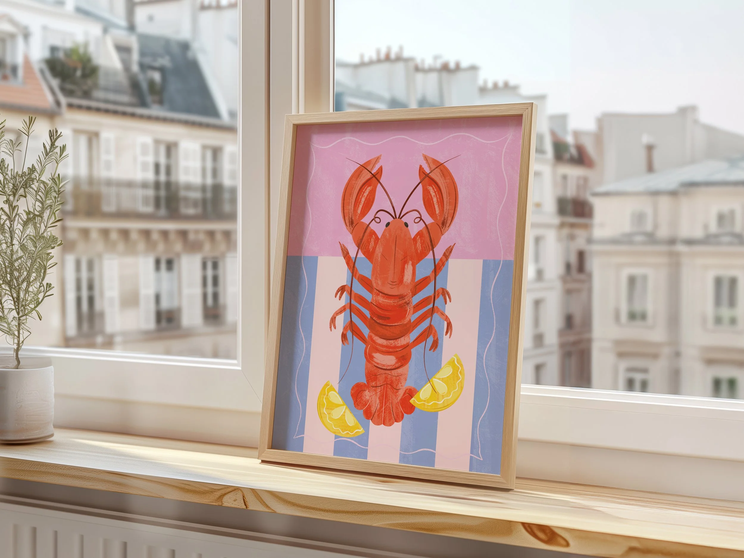 Melissa Donne Studio Le Homard art print by window