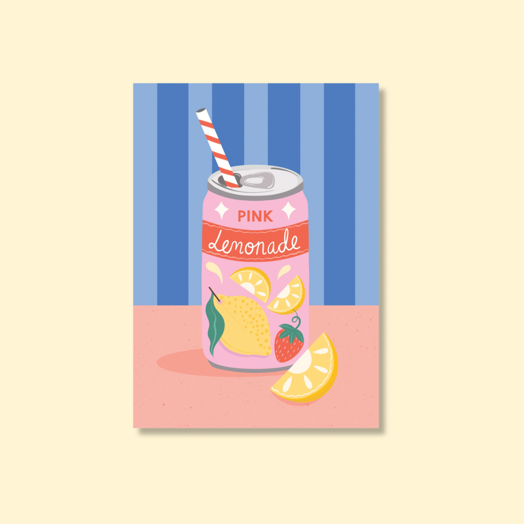 Melissa Donne Studio Pink Lemonade A5 Art Print