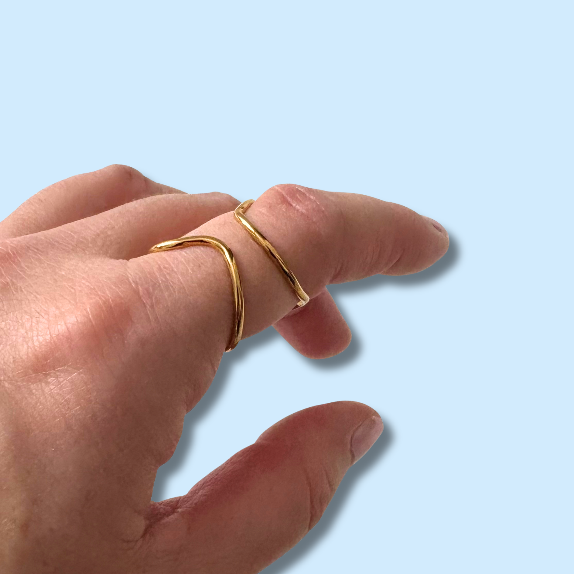 Zig Line Ring Gold
