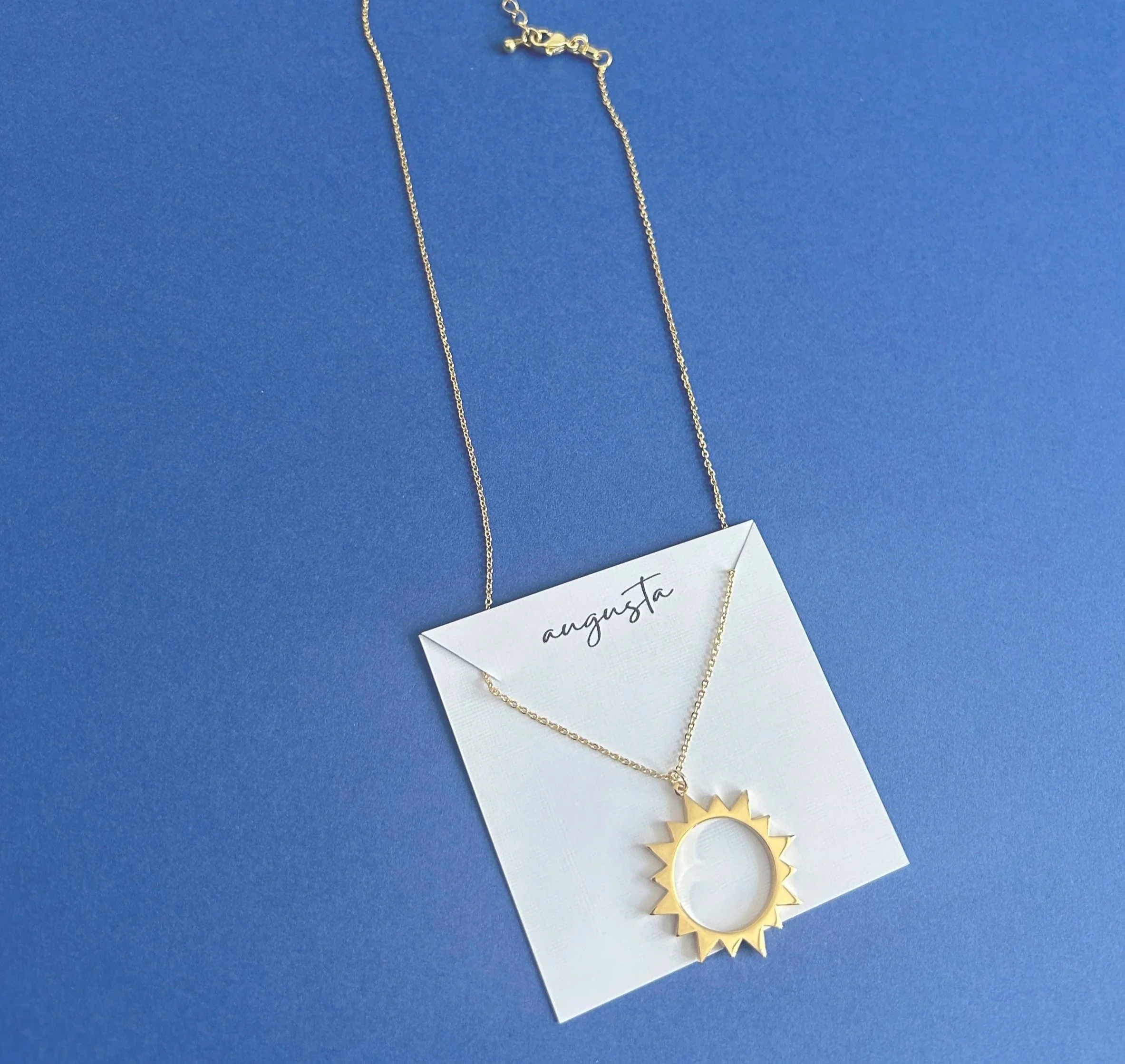 Augusta Jewellery Sun Charm Necklace pendant with chain