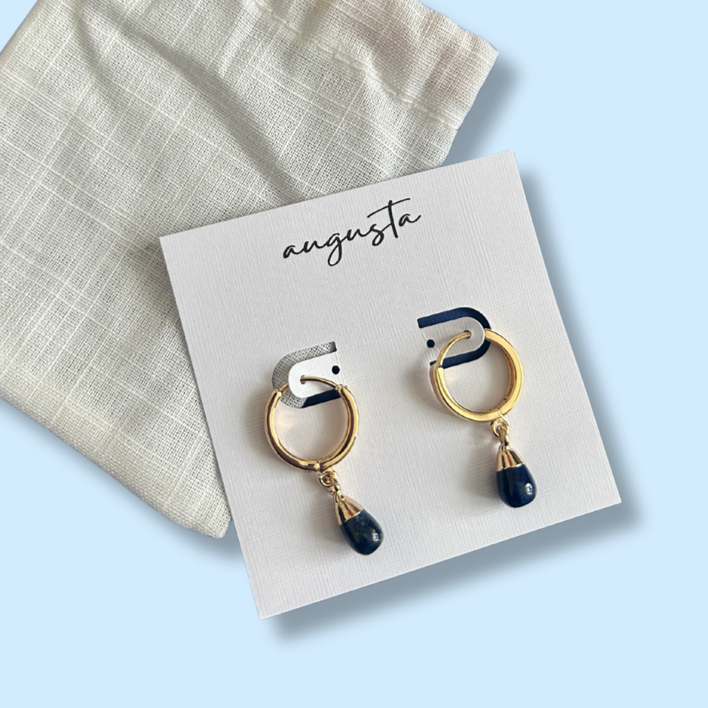 Lapis Lazuli Gemstone Drop Earrings