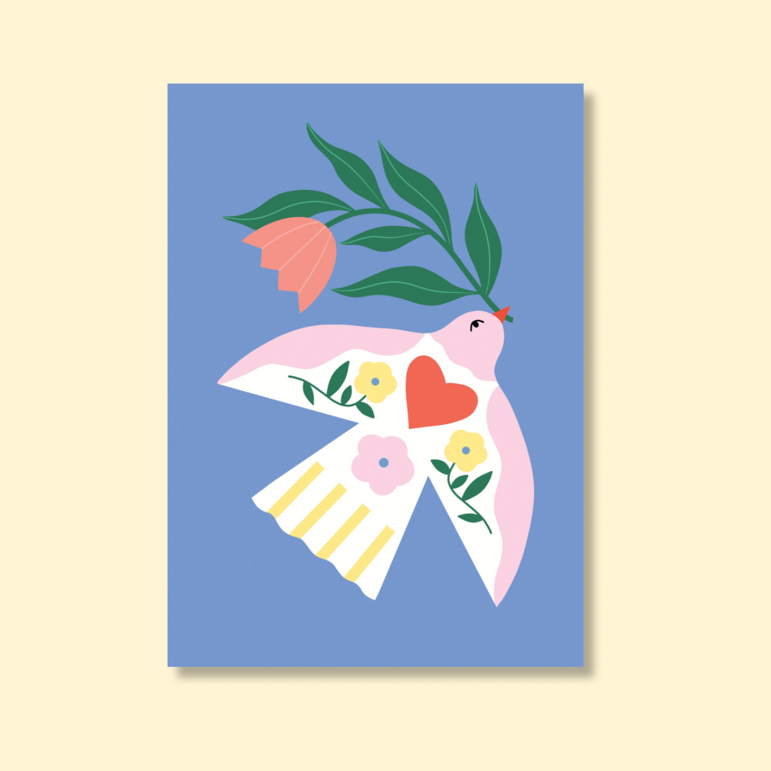 Melissa Donne Studio Floral Bird A5 Art Print