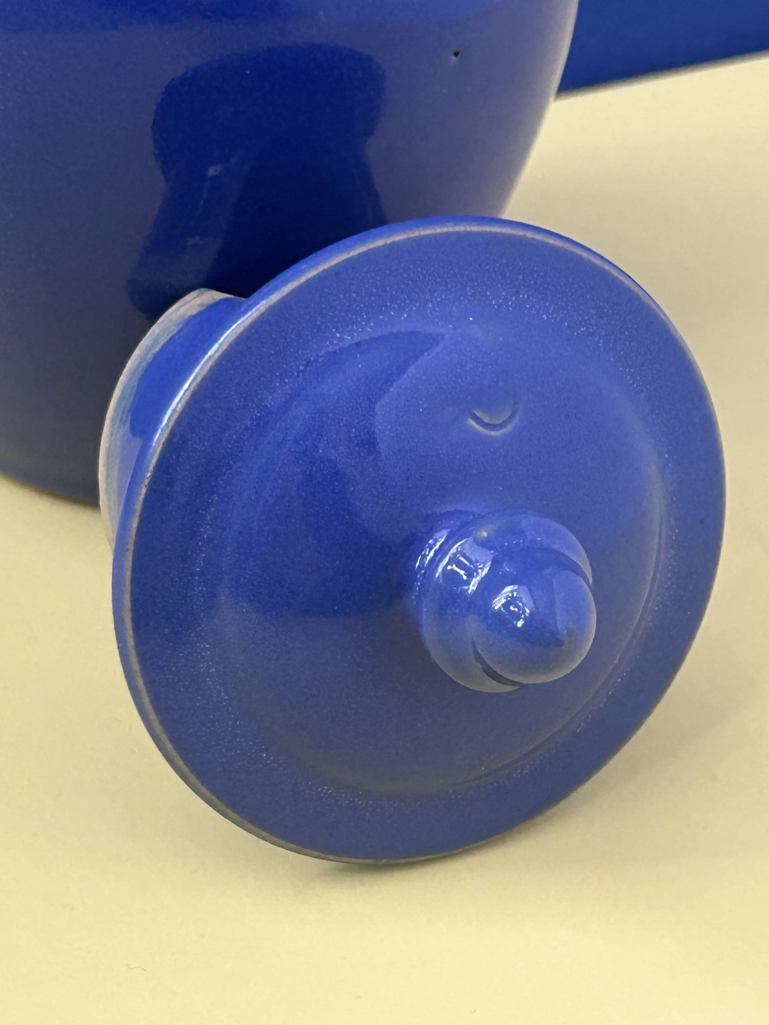 Blue Vintage Style Coffee Pot Lid