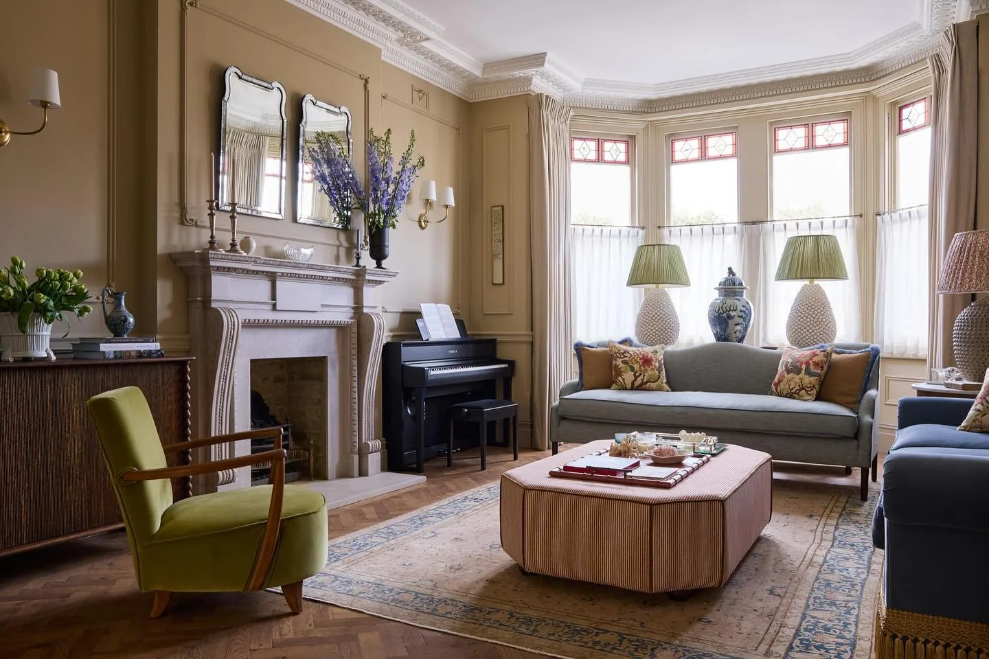 Love this photo of the drawing room at our Wandsworth Common project - with the gorgeous interiors designed by @laurastephensid 
It is inviting and formal in perfect balance and as a design team we worked really hard on specifying finishes and detail