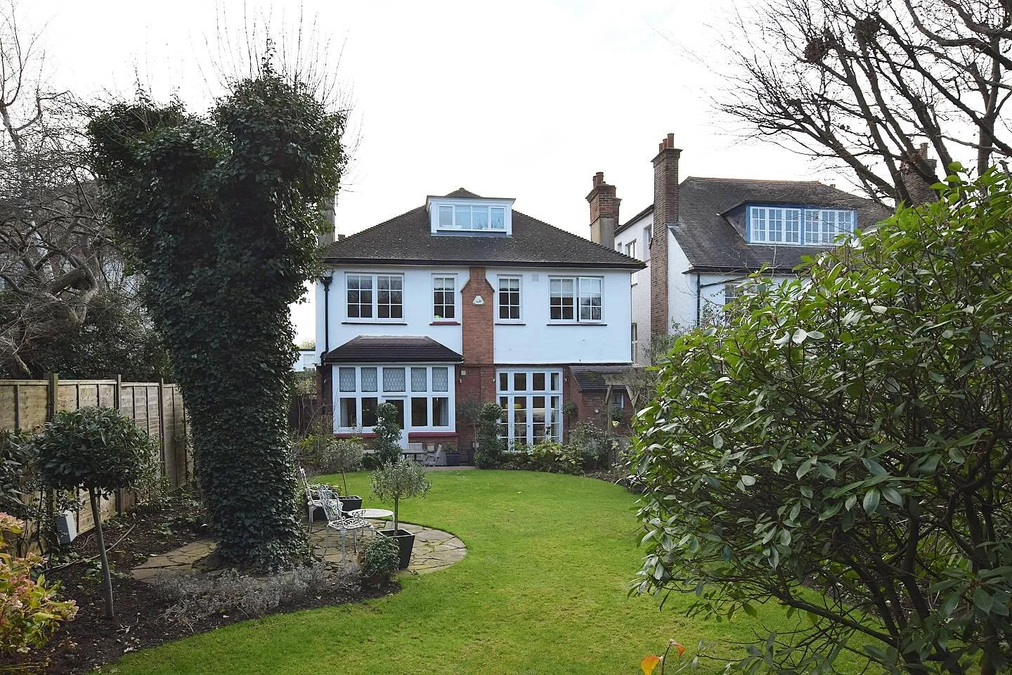 Another before and after - (with a little in progress too!) of our project in Putney, which involved a large rear ground floor kitchen/dining/living extension, the reconfiguration of the ground floor to add a utility/plant room and connect the front 