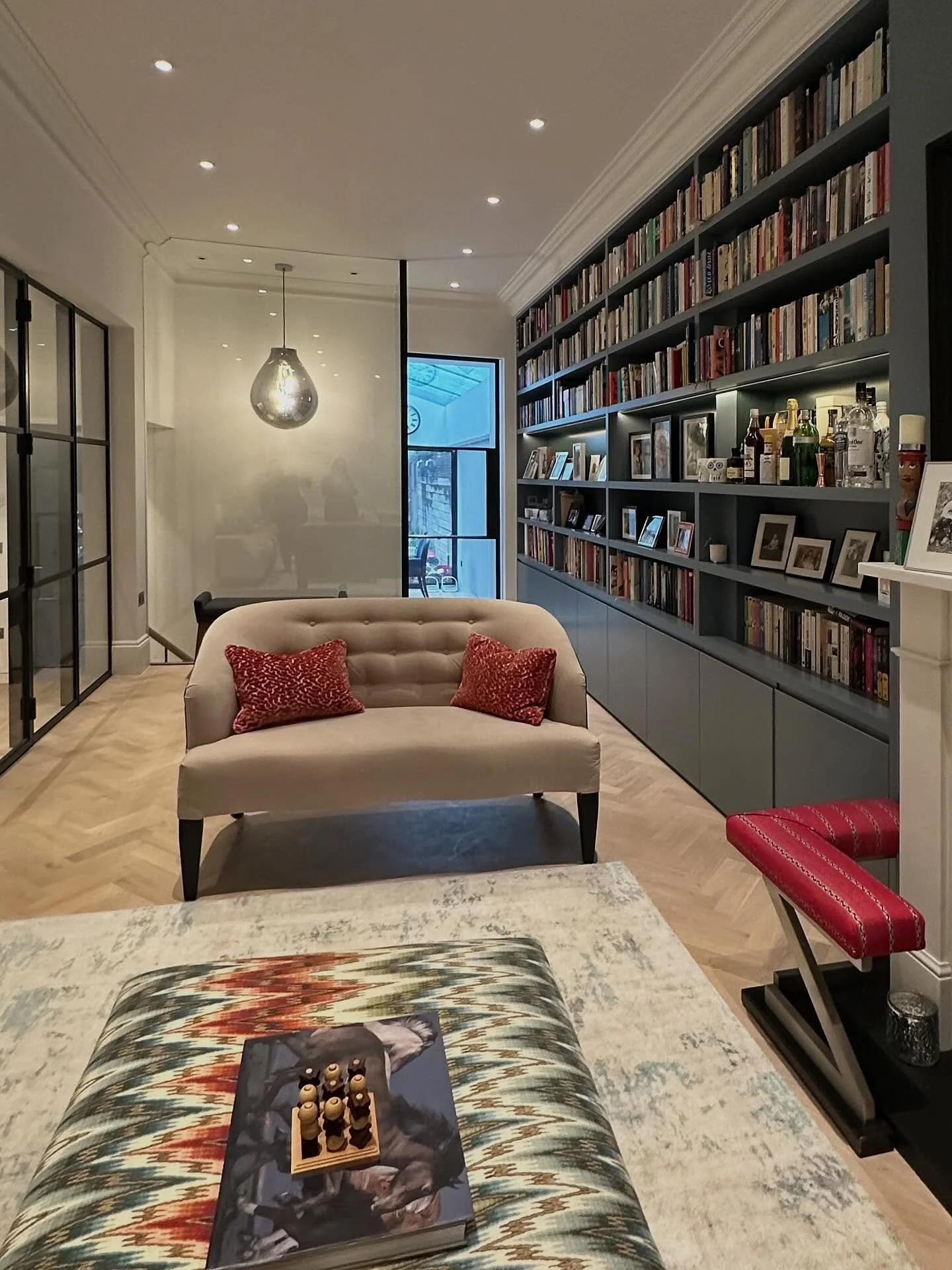 I love this photo of our large basement project in Wandsworth being lived in! As architects there is something so satisfying about seeing the completed space before clients move back in, because we get to clearly see the details and the spaces we hav