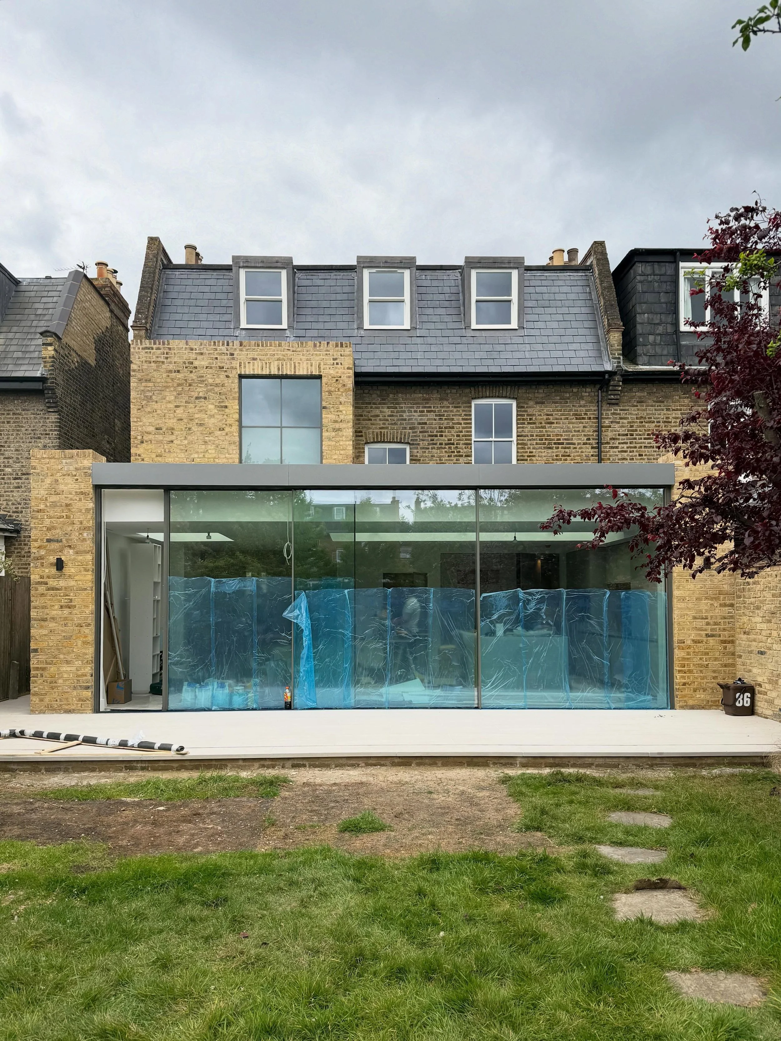 Getting there with our project in Wimbledon. The final week and push before the clients move in - there&rsquo;s a lot to do but it&rsquo;s coming together and we are so excited to see it finished. The oversized sliding doors create the most wonderful