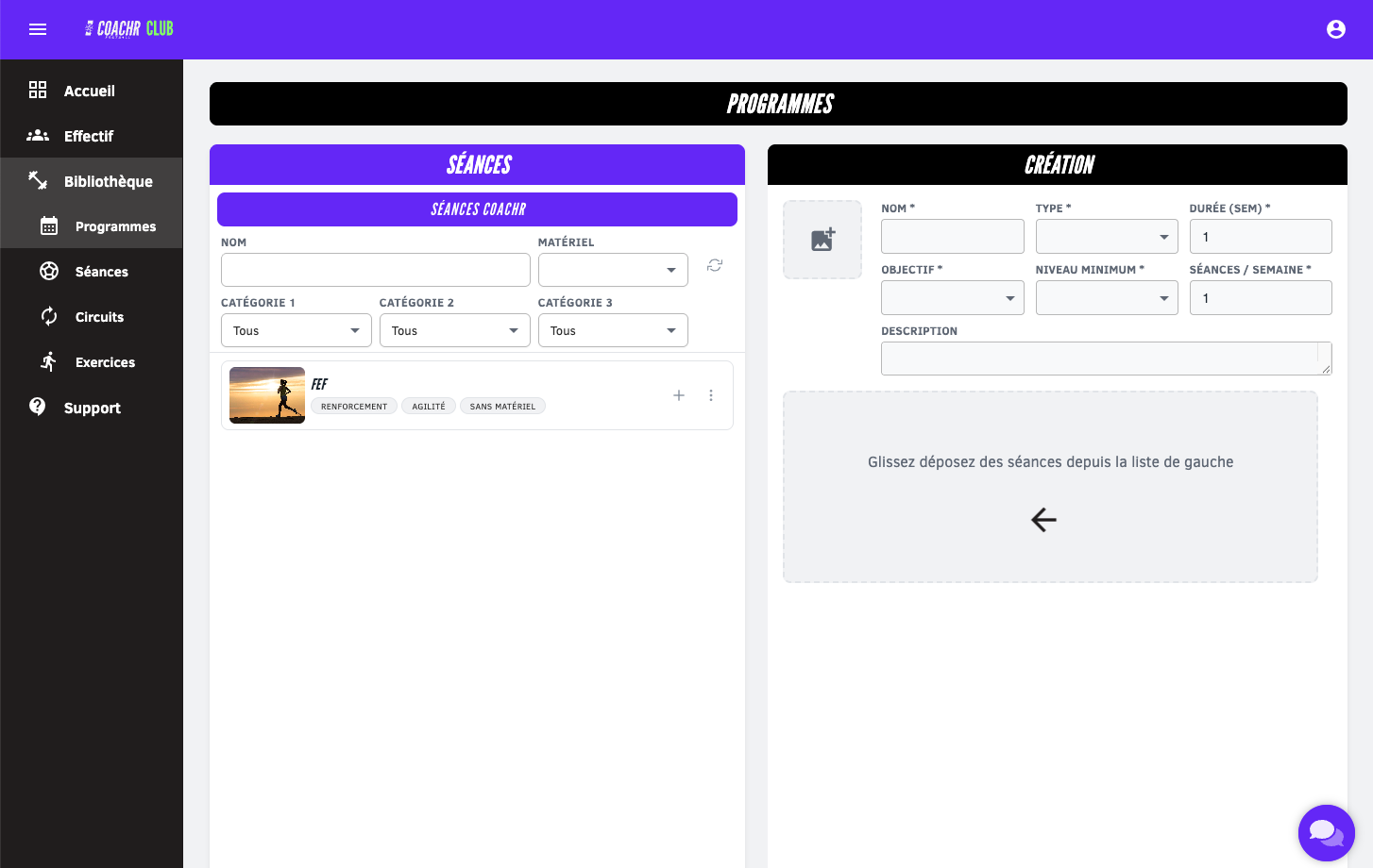 Profil joueur - Coachr Club