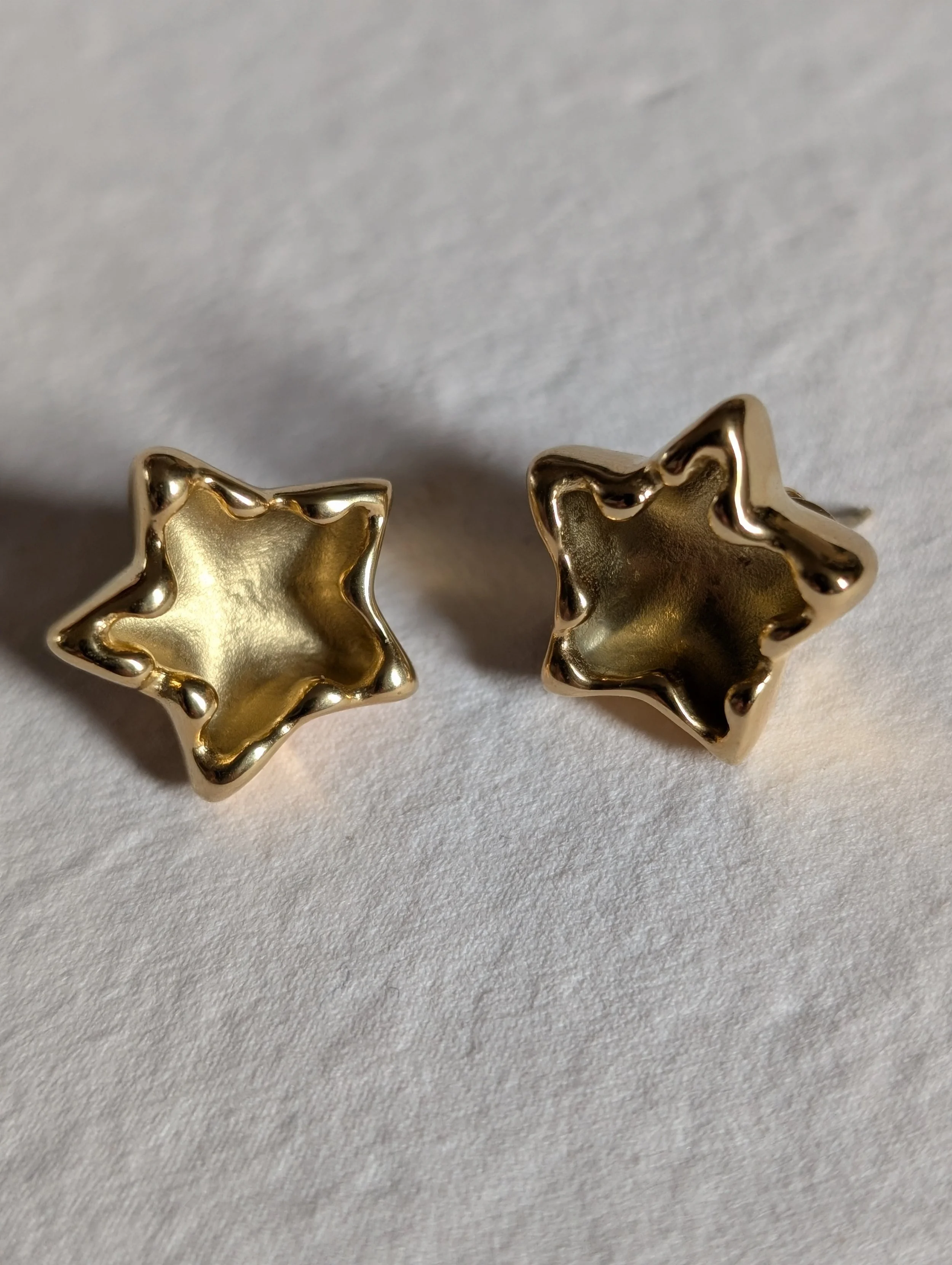 Gold Star Stud Earrings