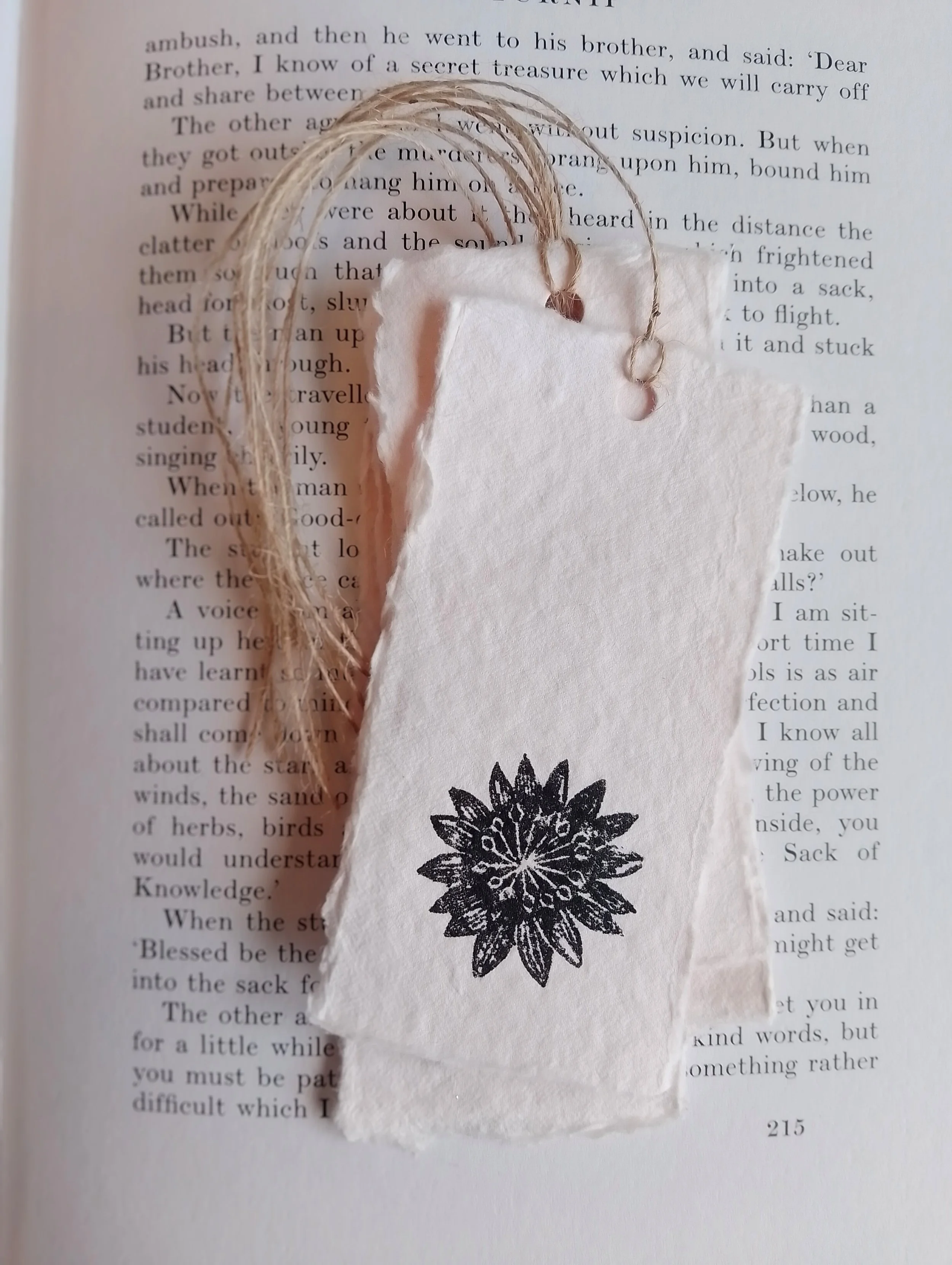 Cotton Rag Paper Tags-Flower