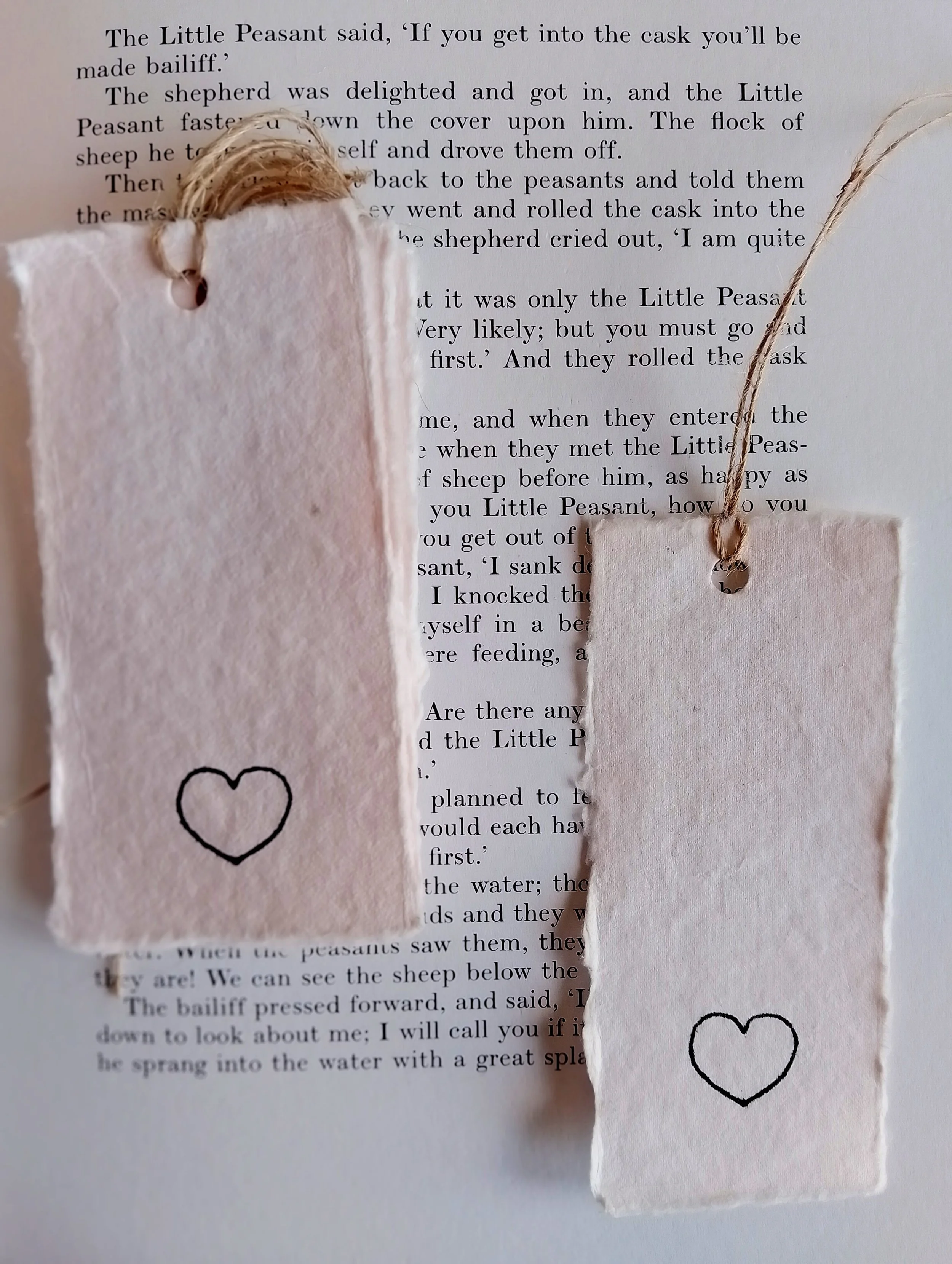 Cotton Rag Paper Tags-Heart