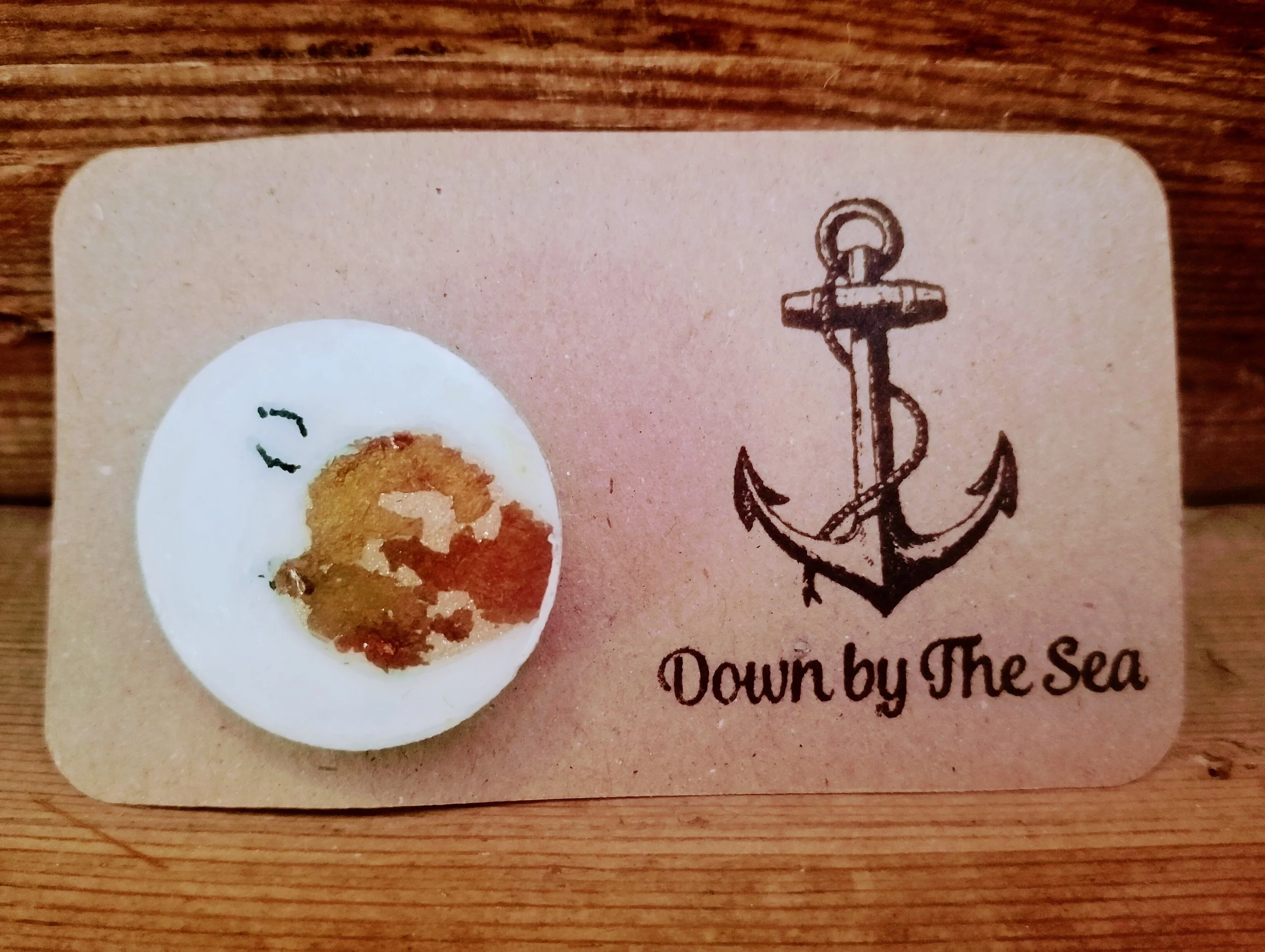 Wooden Moon Badge