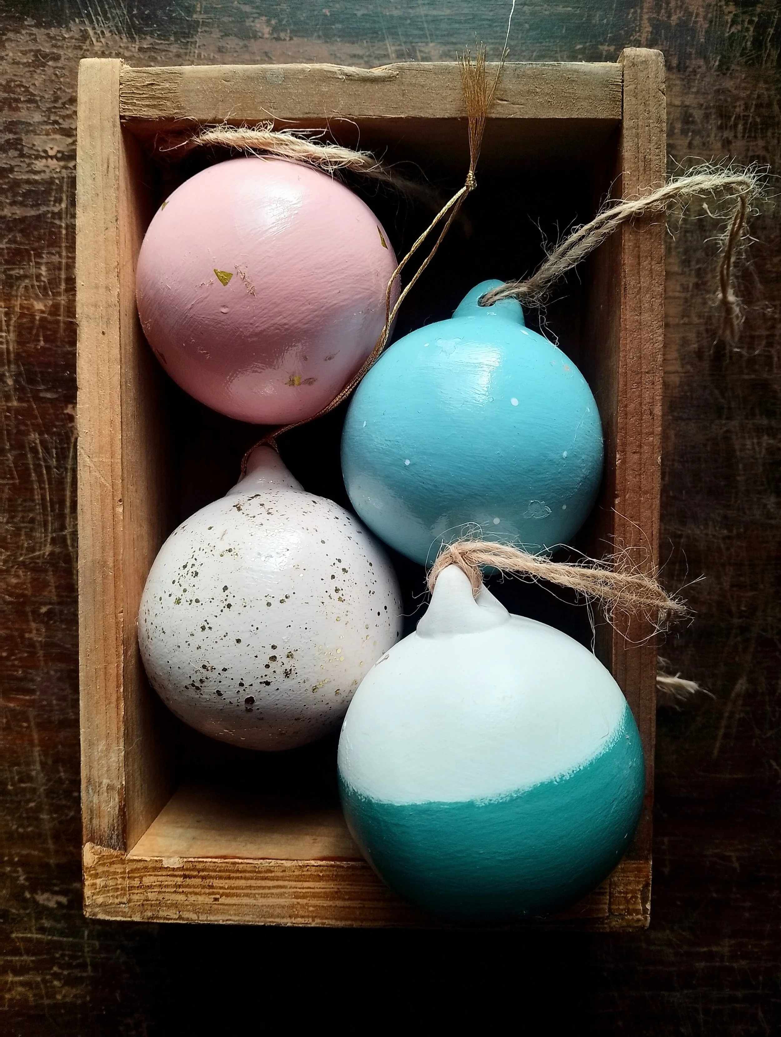 Hand Painted Baubles- Mixed