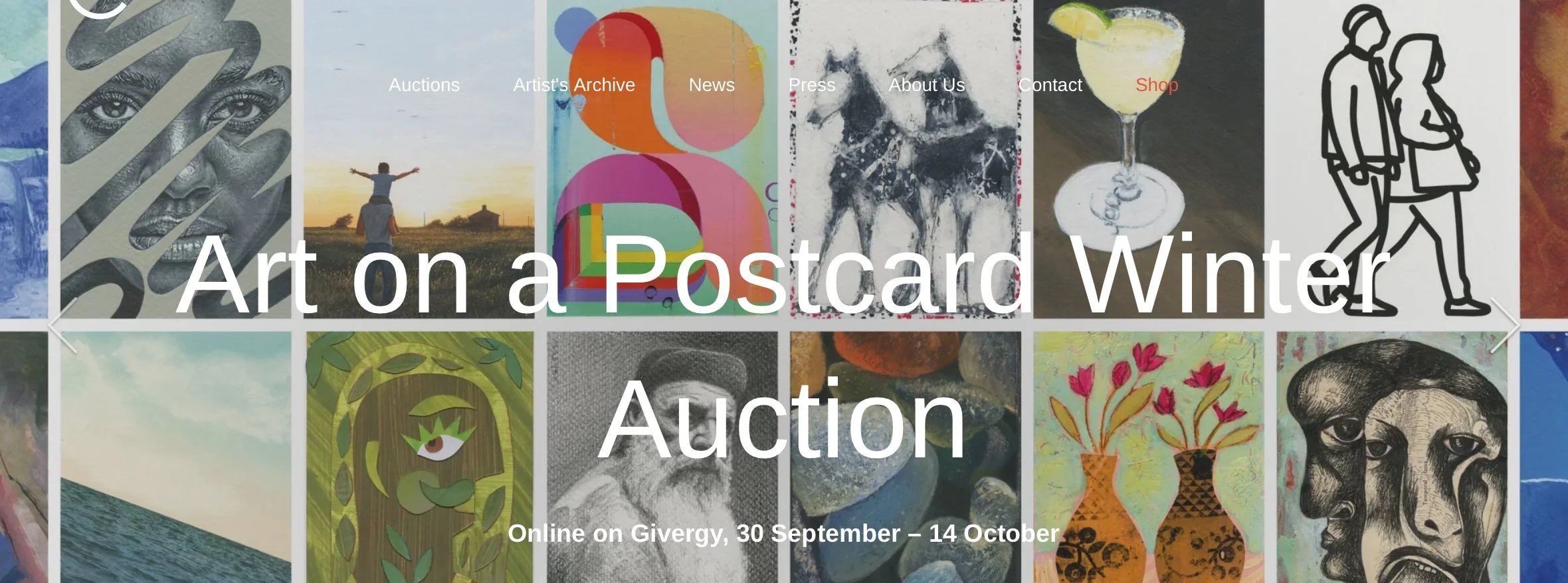 Art on a Postcard Winter Auction. 2025