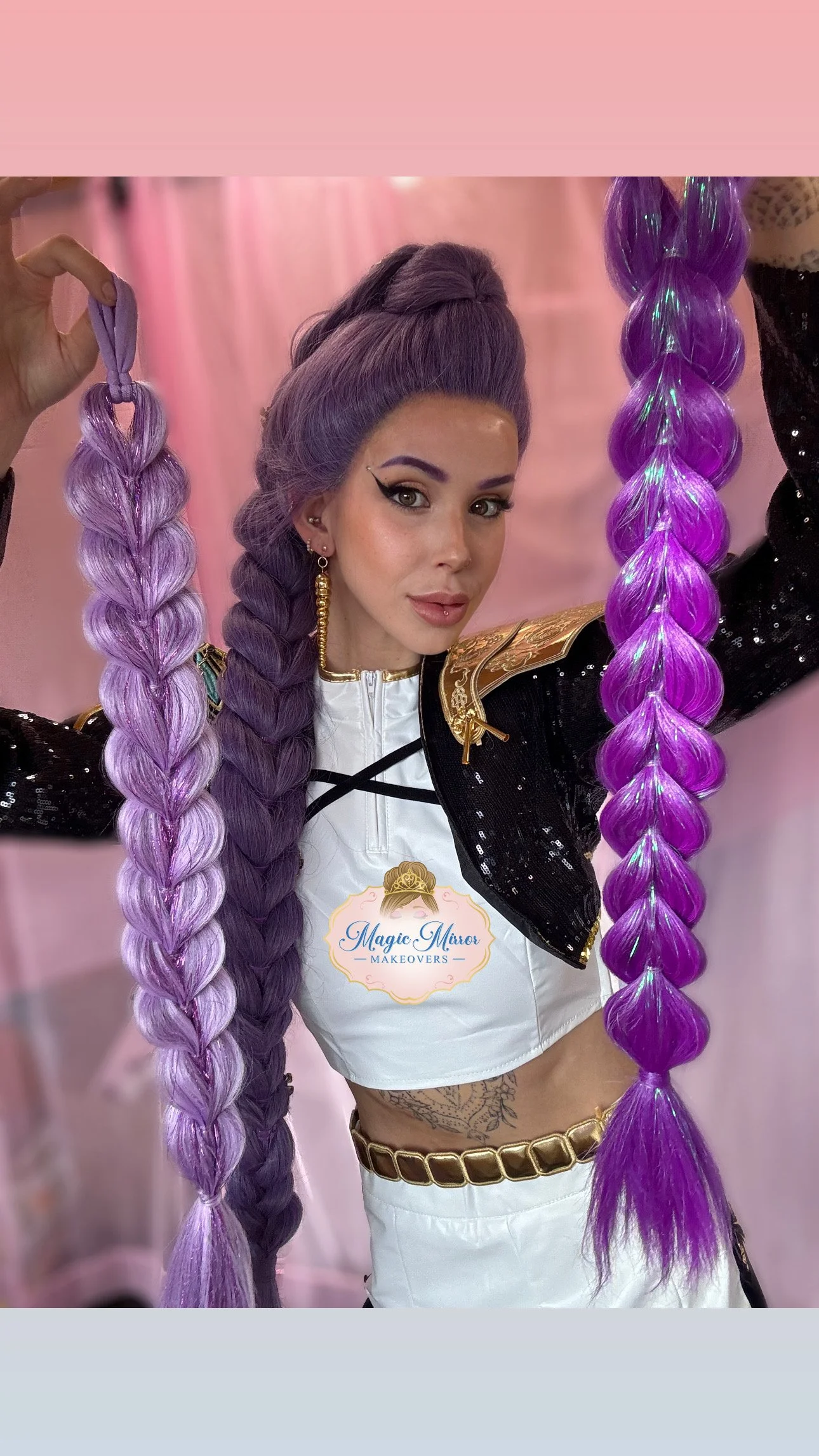 Kpop Demon Hunters Rumi Inspired Purple Braid