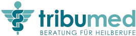 Logo von TribuMed mit türkiser Schrift.