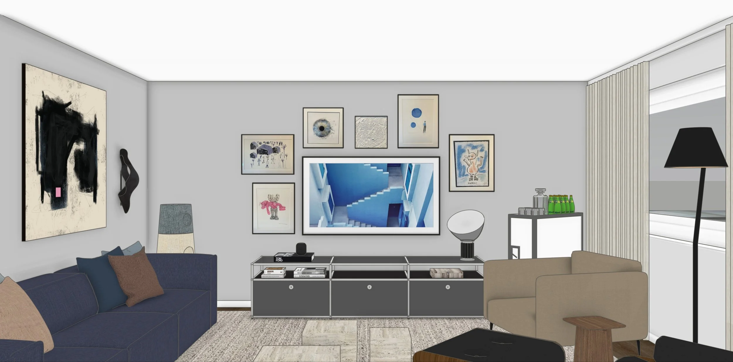 Konzept für das Wohnzimmer