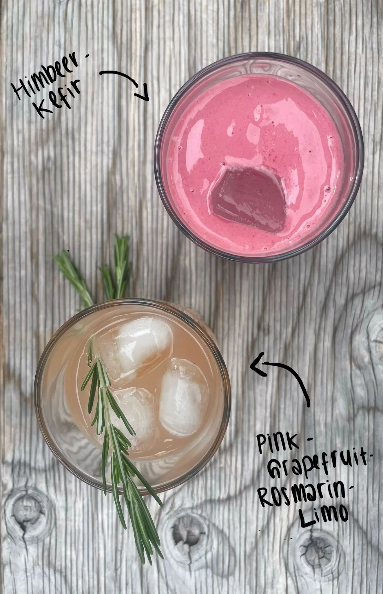 Himbeerkefir und Limo