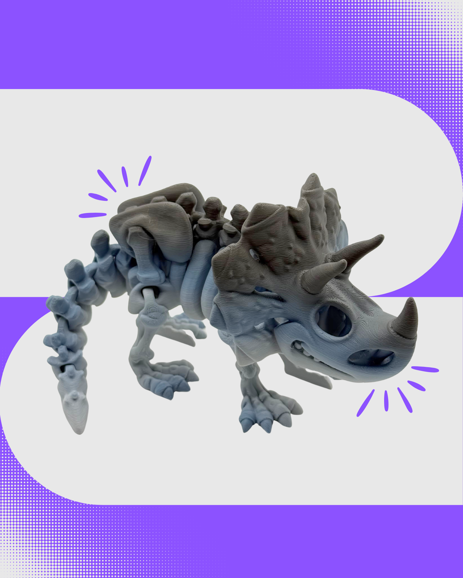 Grey Triceratops