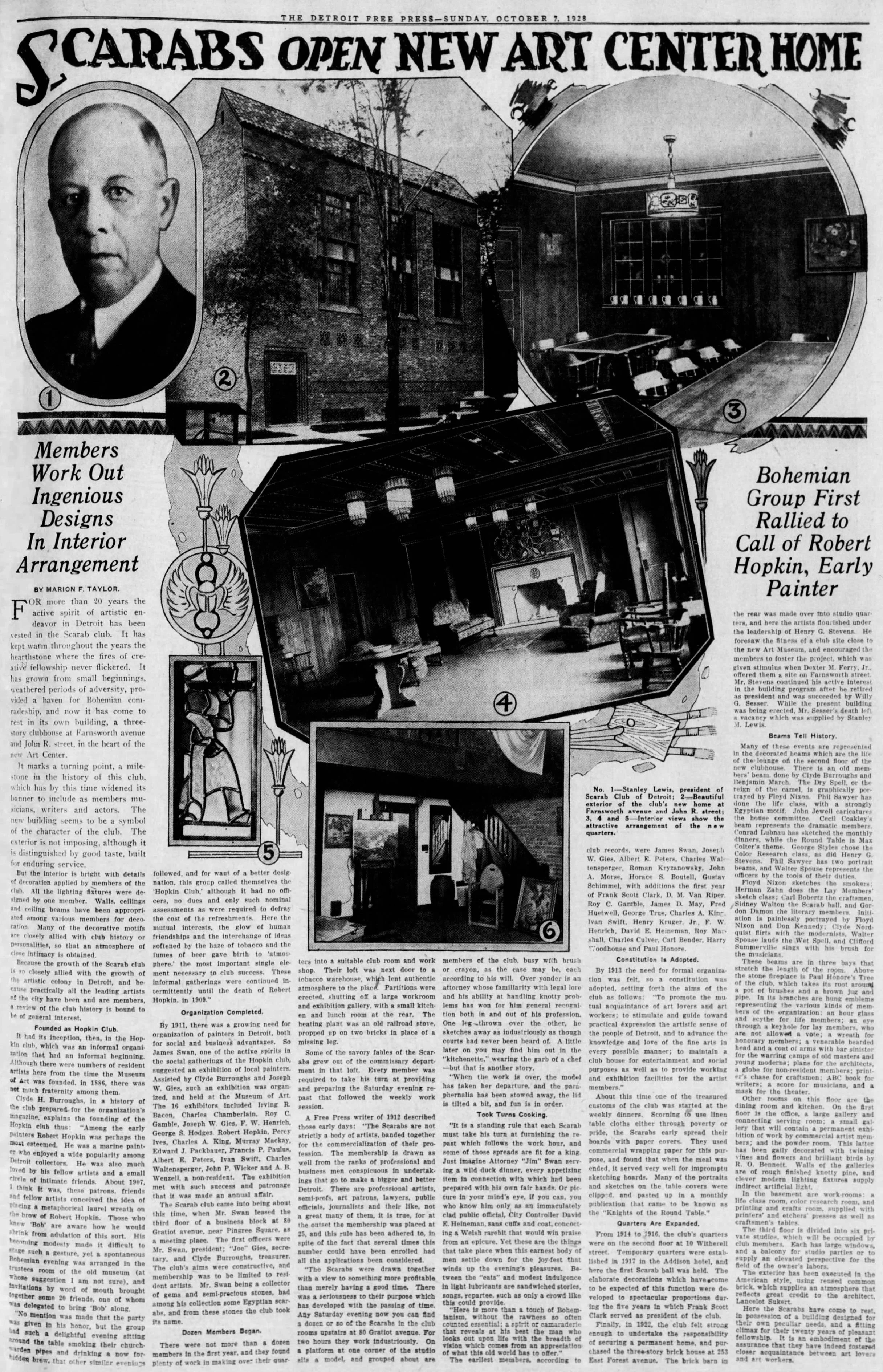 An article about the opening ceremony from the Oct. 7, 1928 issue of the Detroit Free Press. Photo from the Detroit Free Press archives.
