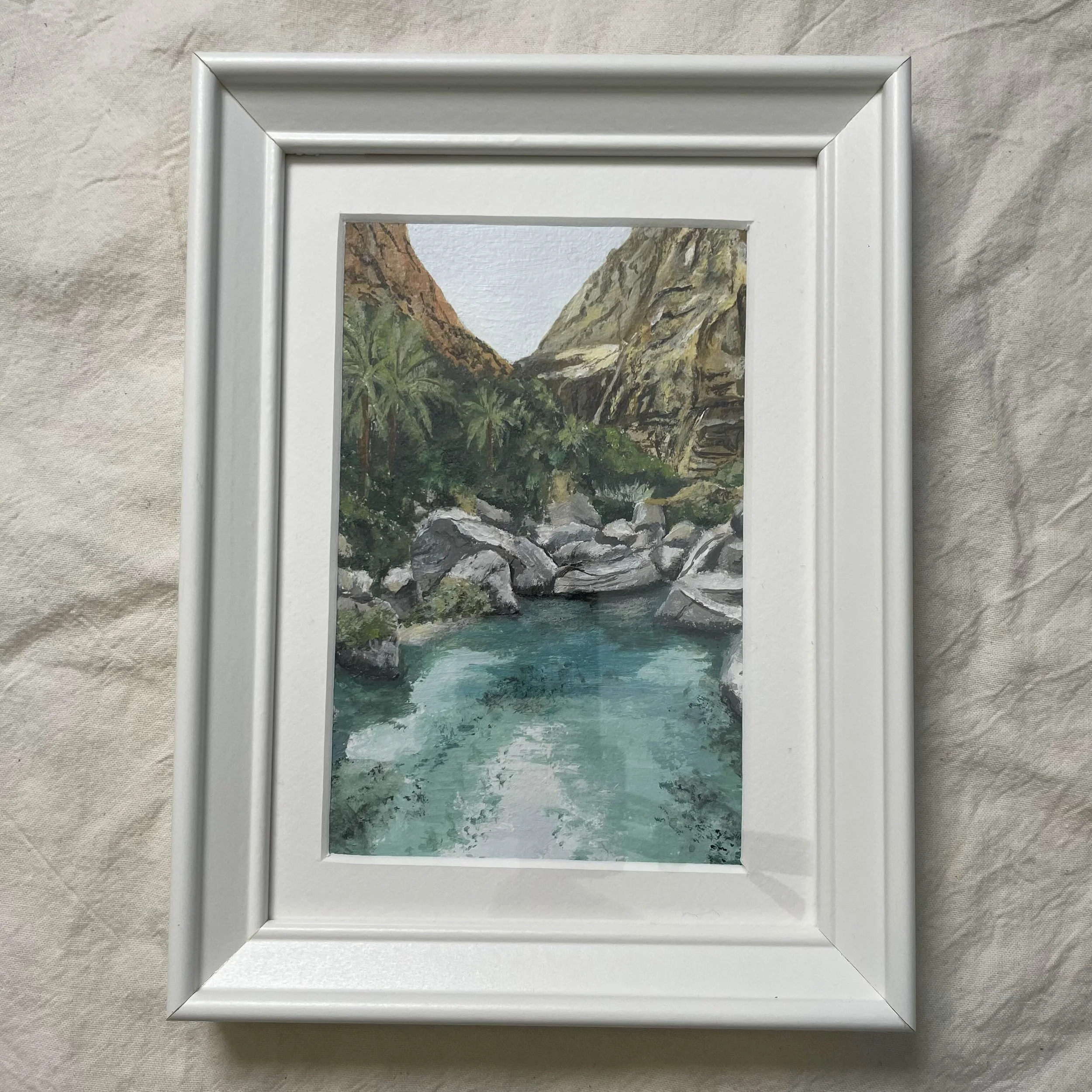 Wadi Shab - Oman, Peinture Originale