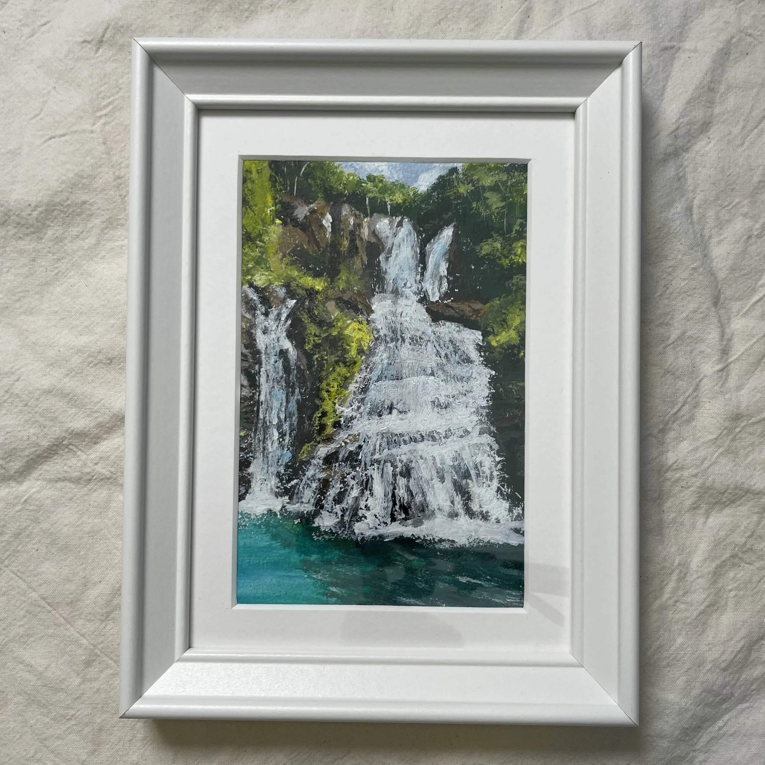 Nauyaca Waterfalls - Costa Rica, Peinture Originale