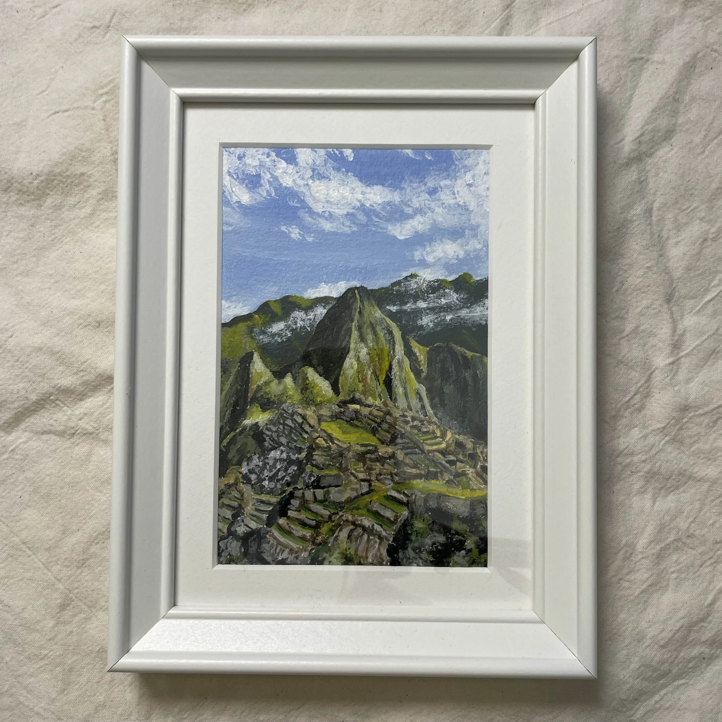 Machu Picchu - Pérou, Peinture Originale