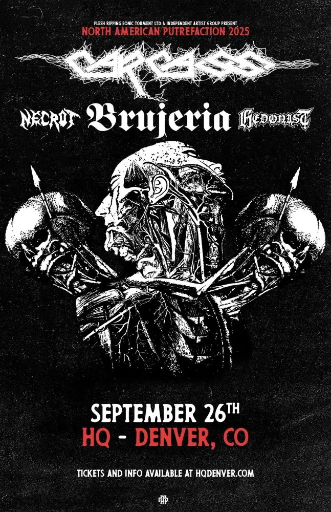 Carcass w/ Burjeria + Necrot + Hedonist