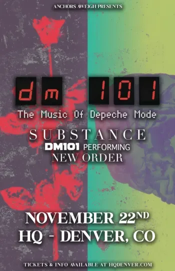 DM101 - Depeche Mode Tribute w/ Substance - New Order Tribute