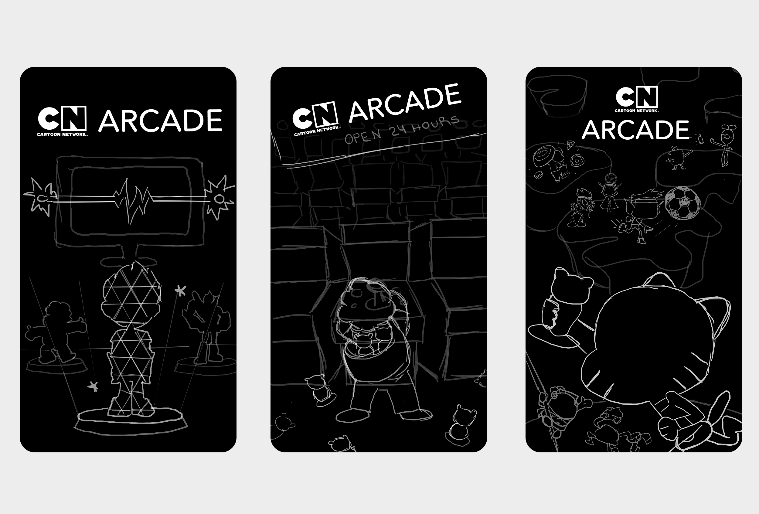 My App Keyart early sketches