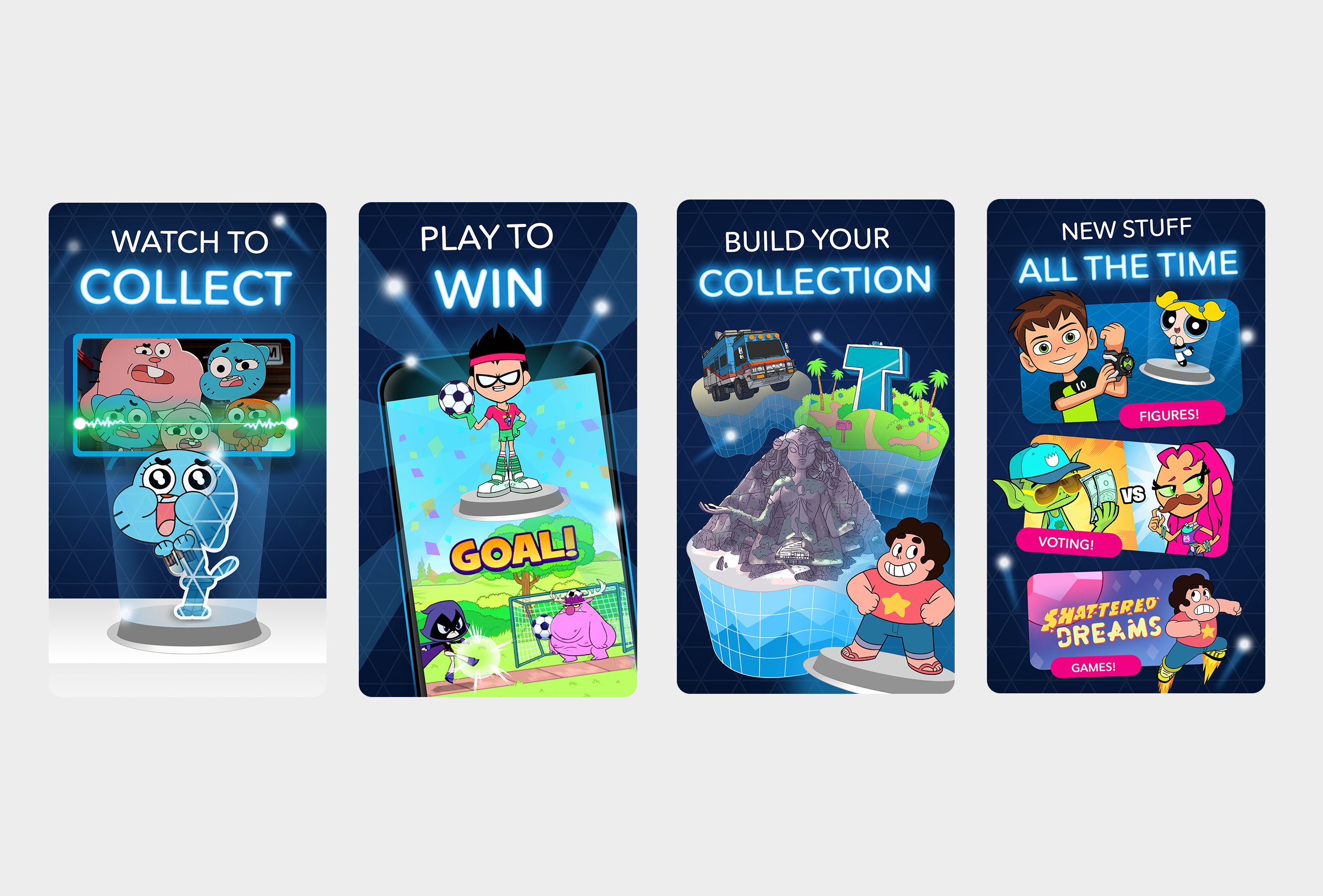 Worked with our writers and marketing team to decide on our launch app grabs for the app stores